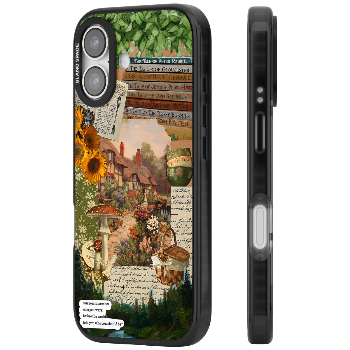 Bookworm iPhone 16 / iPhone 16 Plus / iPhone 17 Impact Black Phone Case side