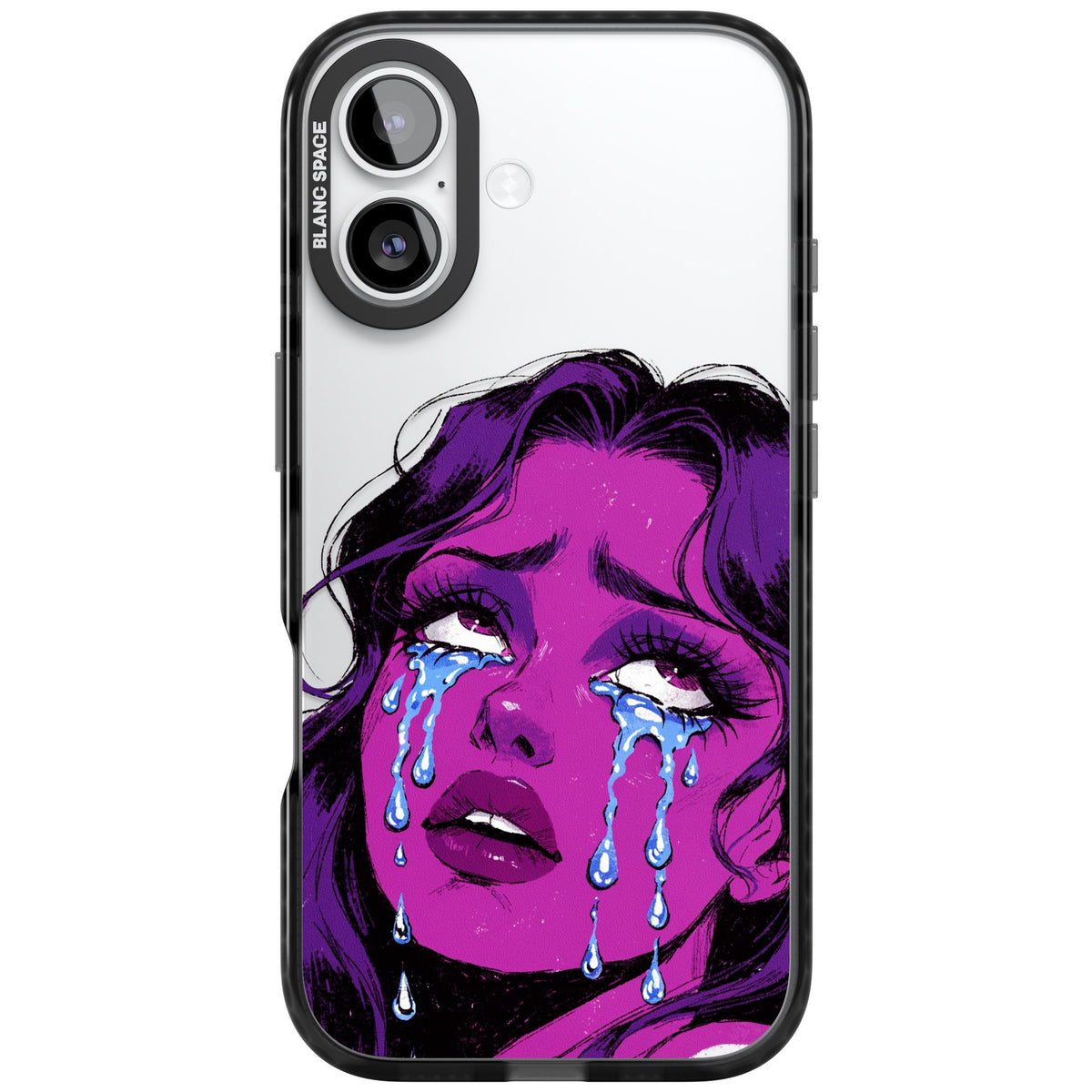 Drama Queen iPhone 16 / iPhone 16 Plus / iPhone 17 Impact Black Phone Case front
