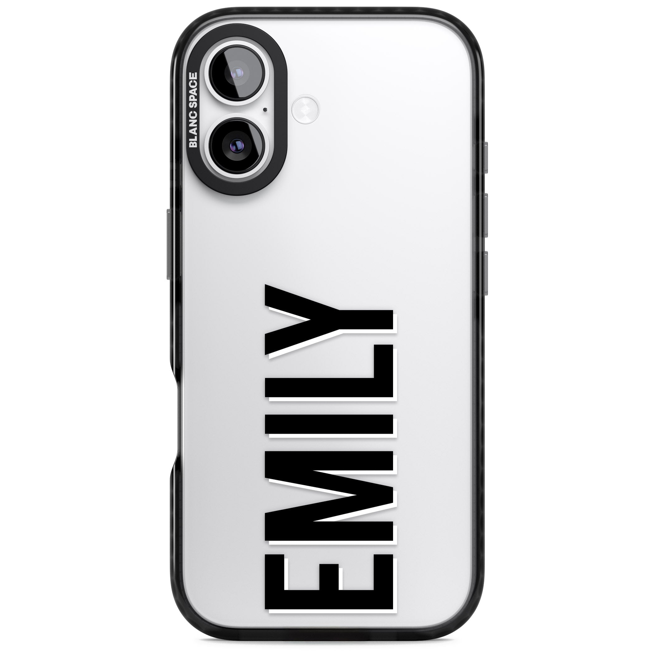 Personalised Vertical Name iPhone 17 Impact Black Phone Case