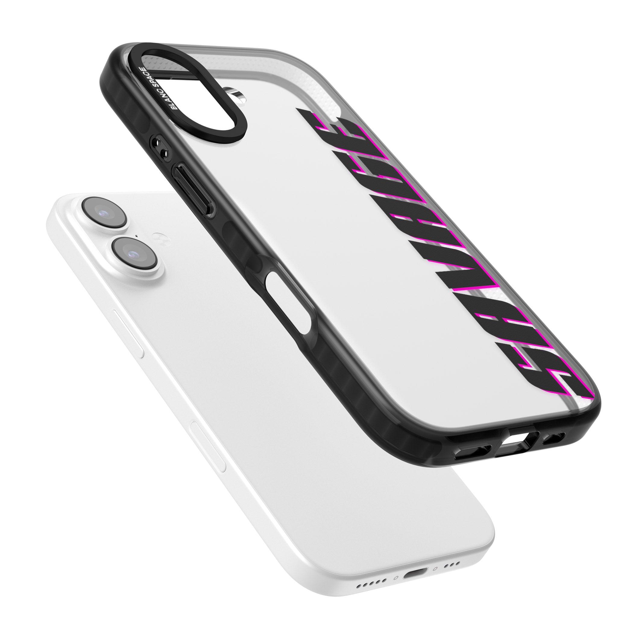 Personalised Cool Vertical Name iPhone 17 Impact Black Phone Case Colours