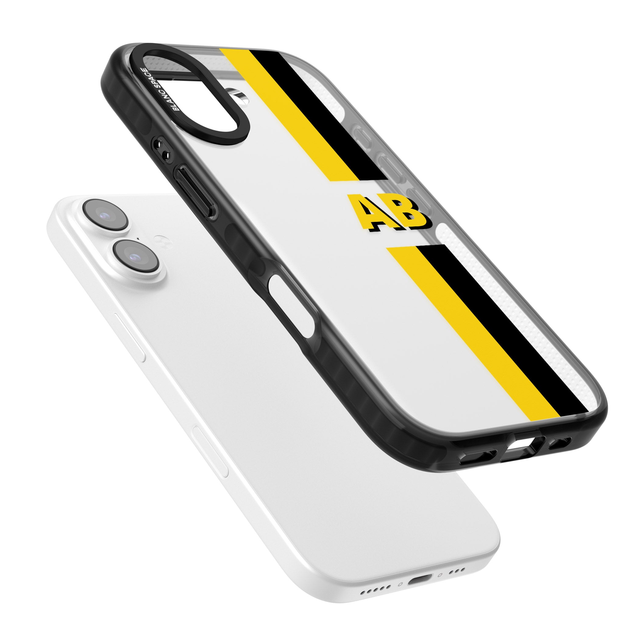 Personalised Bold Name Striped iPhone 17 Impact Black Phone Case Colours