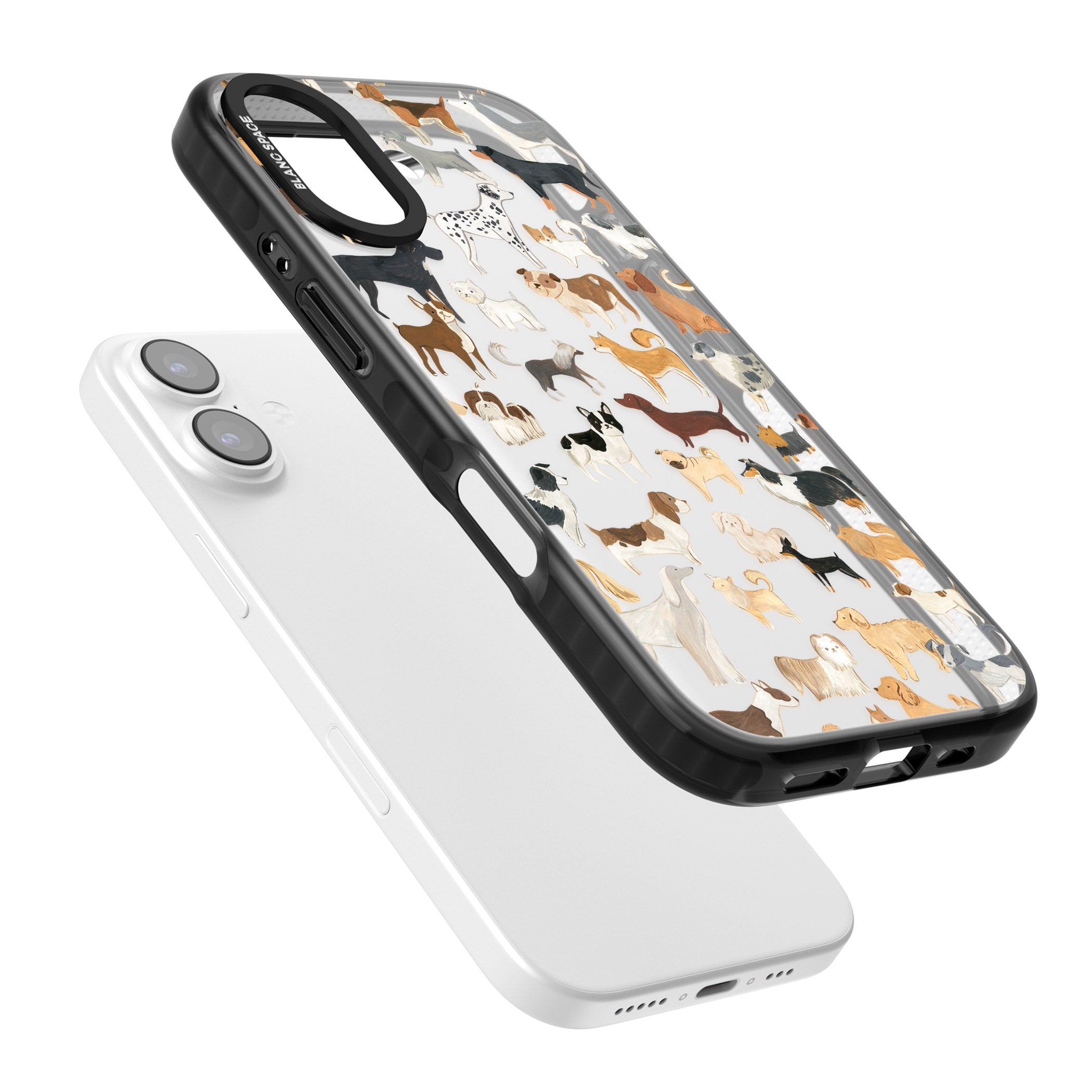 Hand Painted Dogs iPhone 17 Impact Black Phone Case Colours