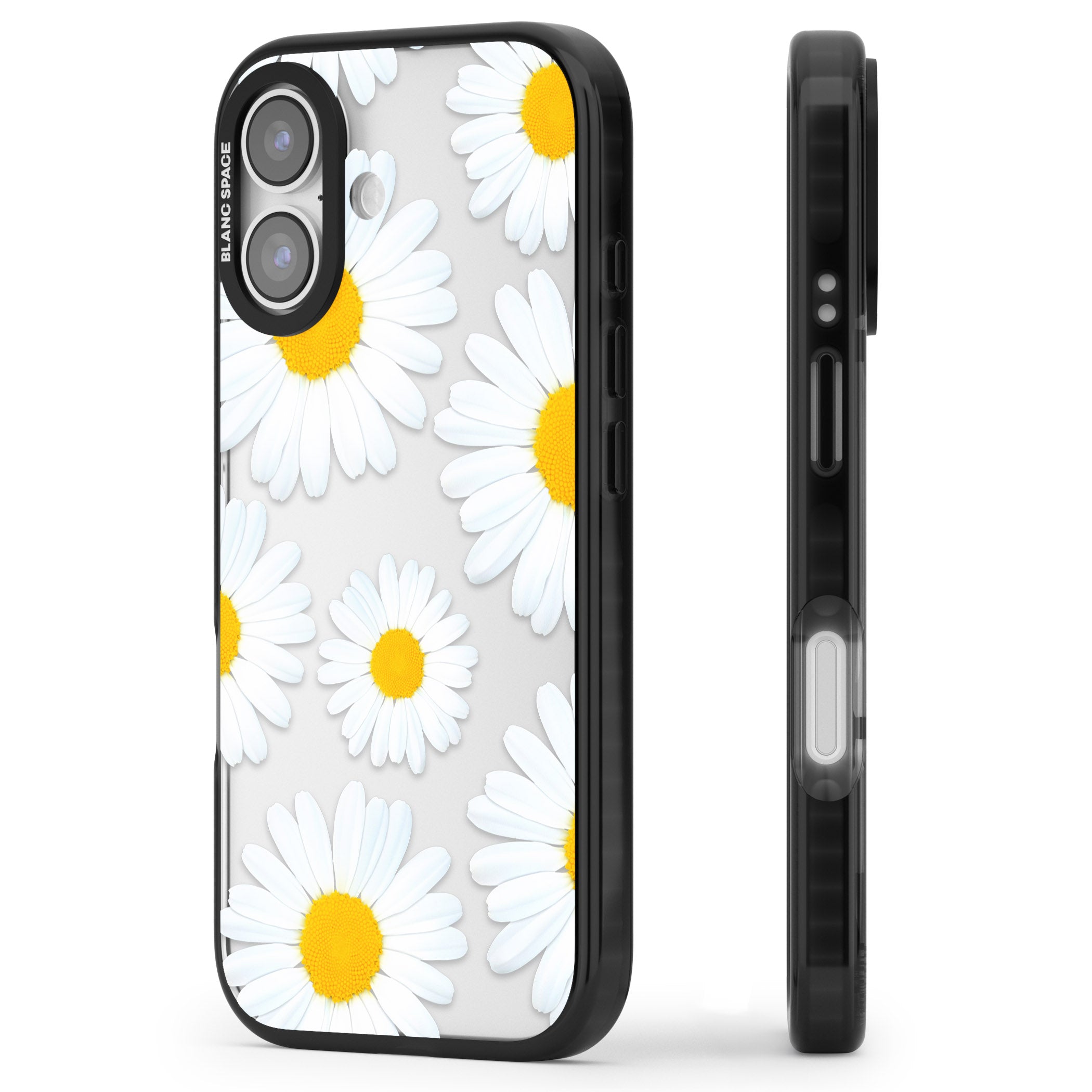 Summer Daisy iPhone 17 Impact Black Phone Case Side Profile