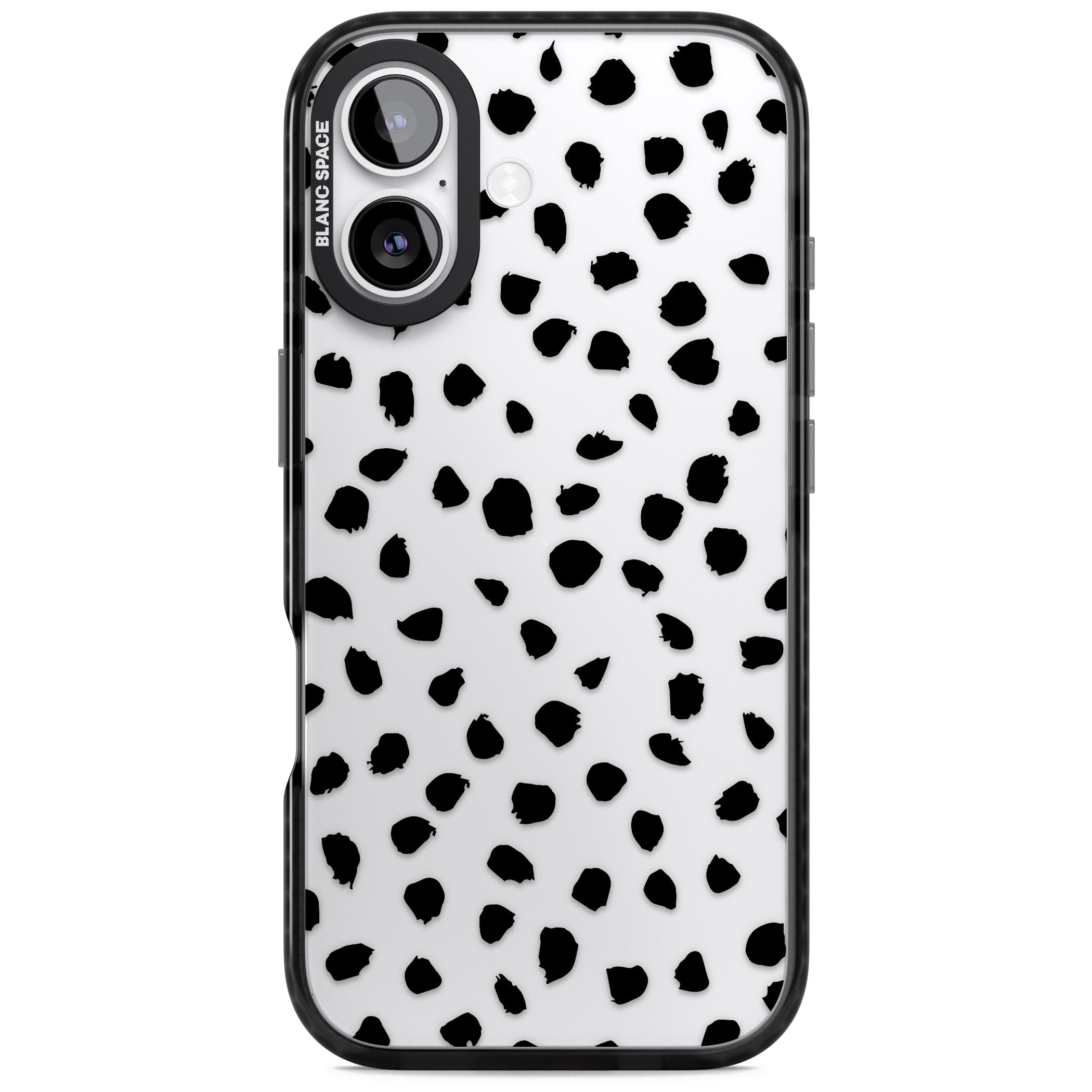 Black Dalmatian Polka Dot iPhone 17 Impact Black Phone Case