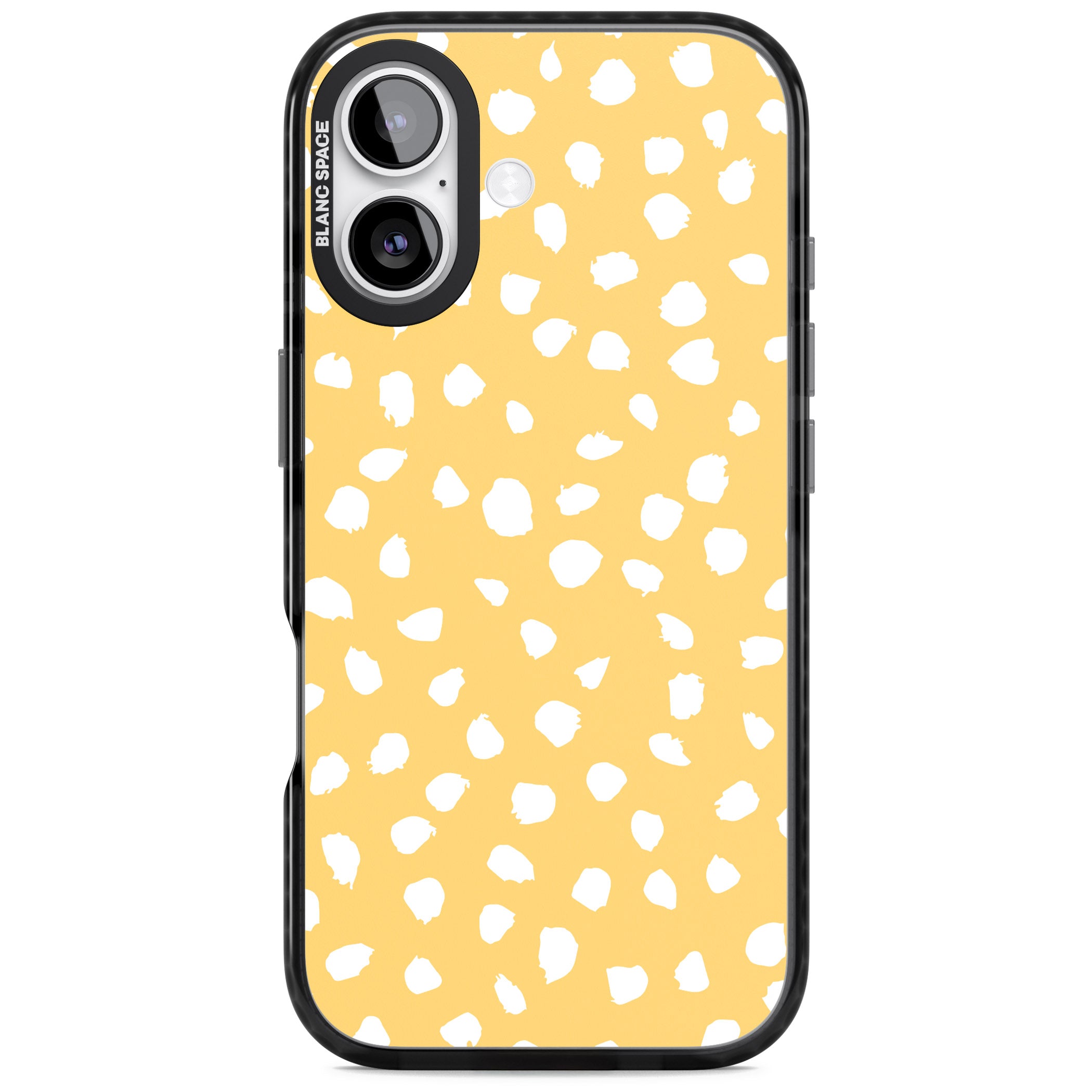 Yellow Dalmatian Dots iPhone 17 Impact Black Phone Case