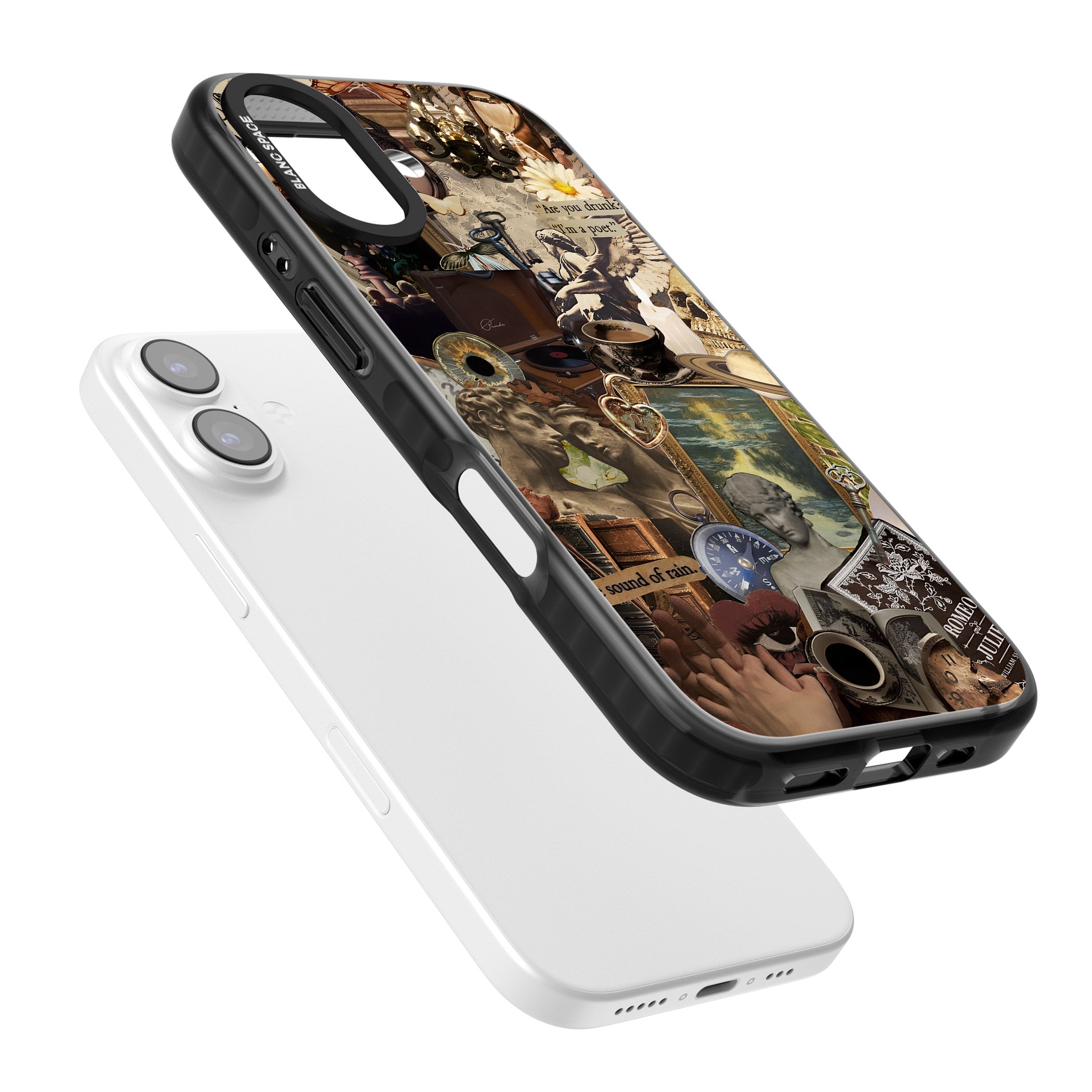 Vintage Academia Collage iPhone 17 Impact Black Phone Case Colours