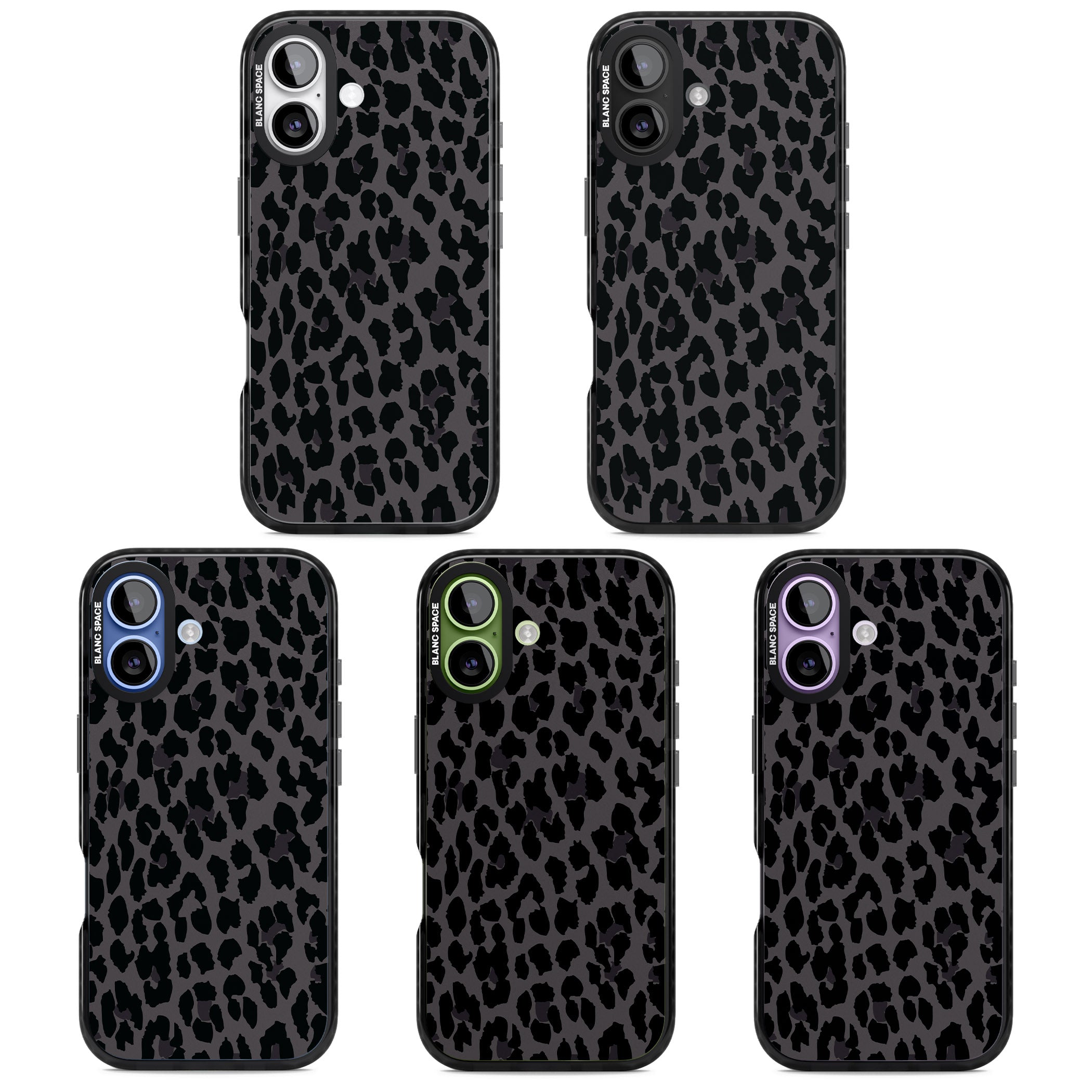 Dark Leopard Print iPhone 17 Impact Black Phone Case APT Impact Protection