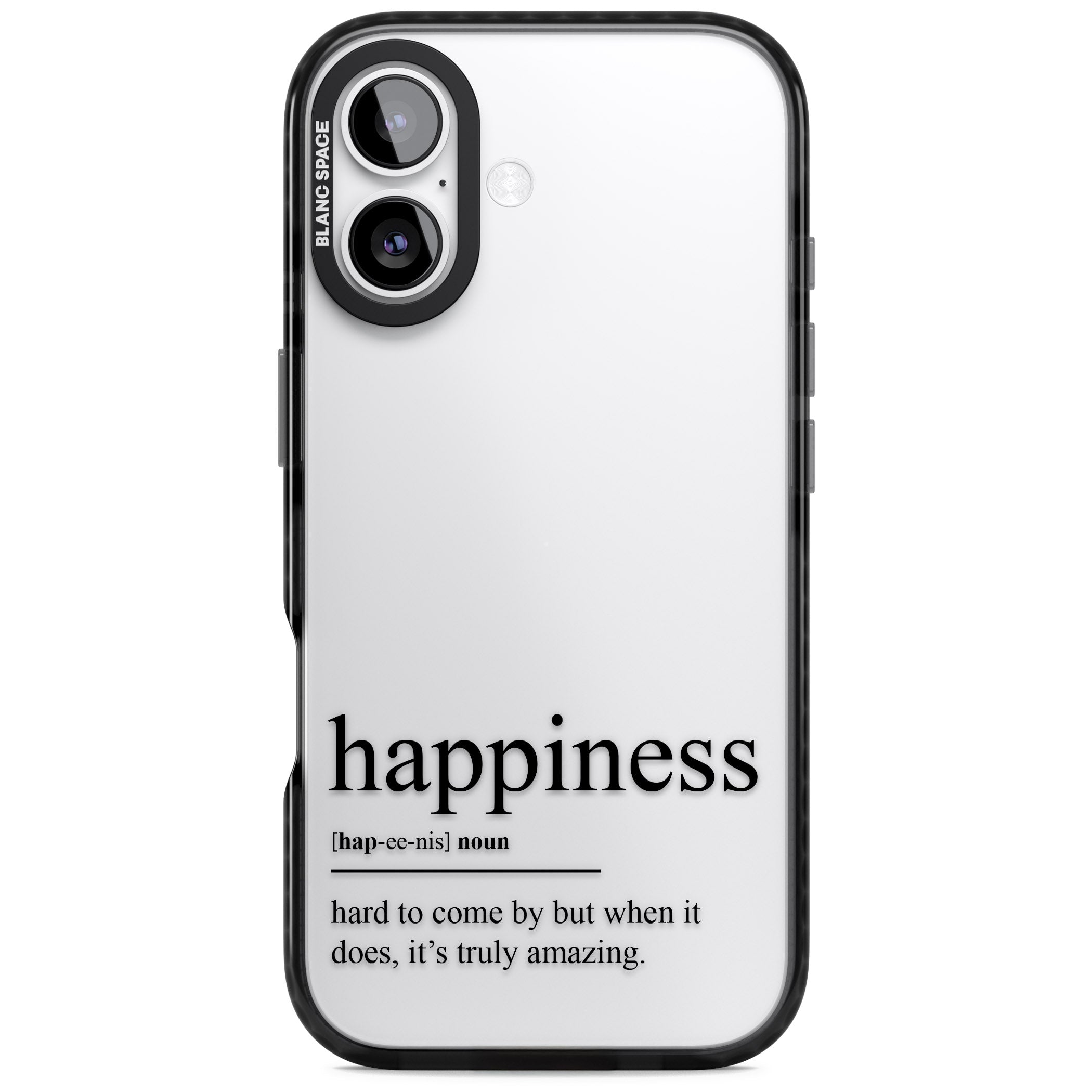 Happiness iPhone 17 Impact Black Phone Case