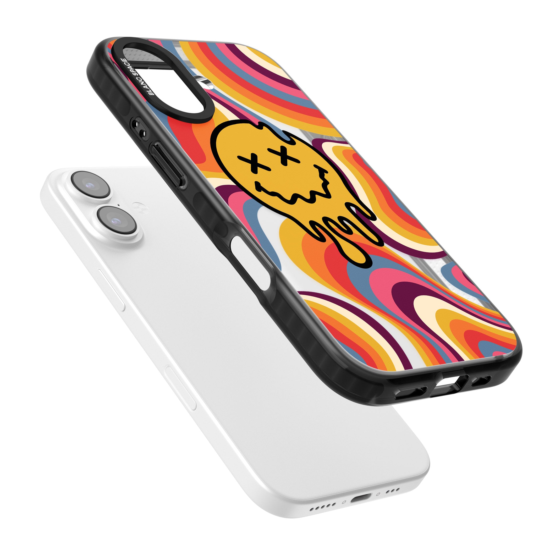 Trippy Face Melt iPhone 17 Impact Black Phone Case Colours