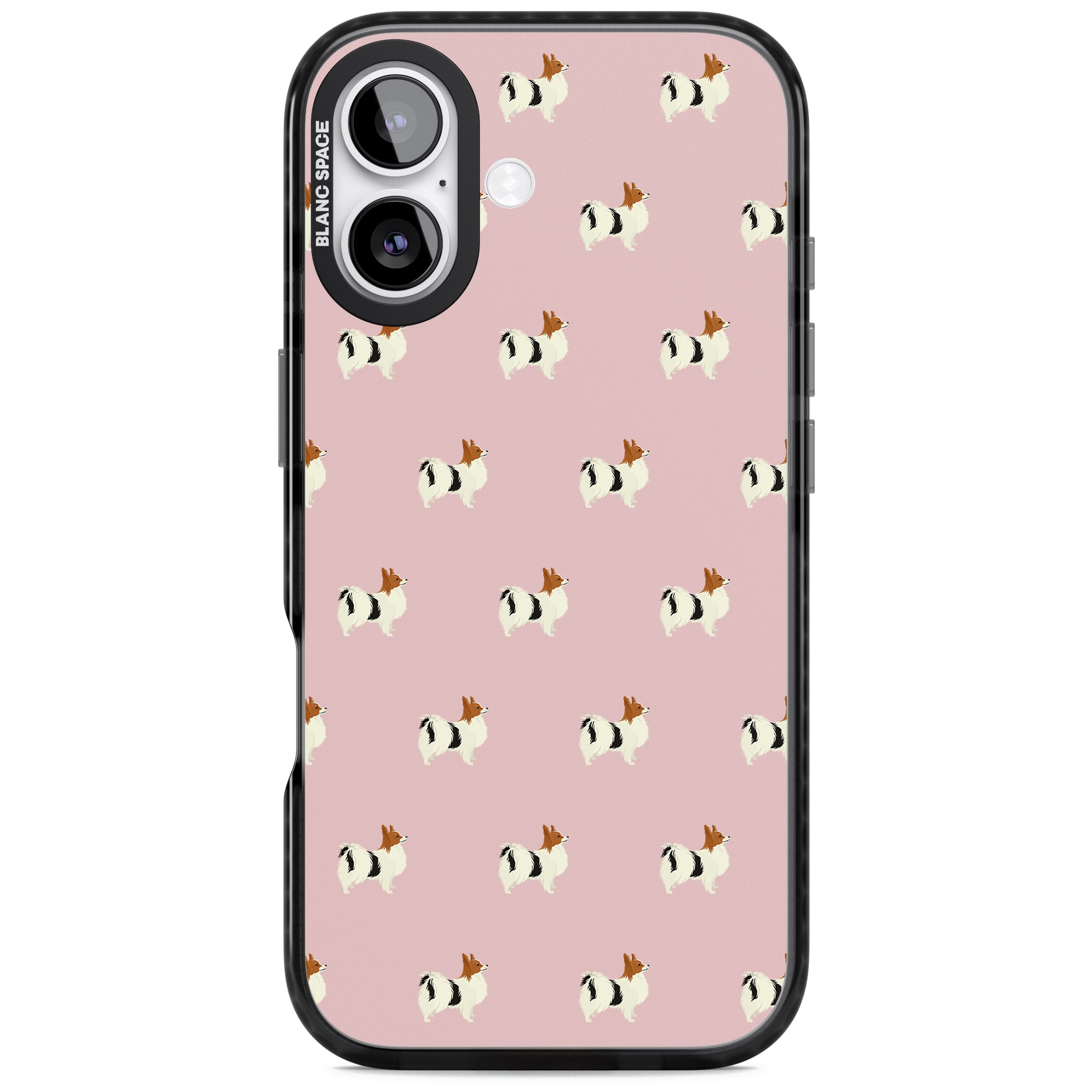 Papillon Dog Pattern iPhone 17 Impact Black Phone Case