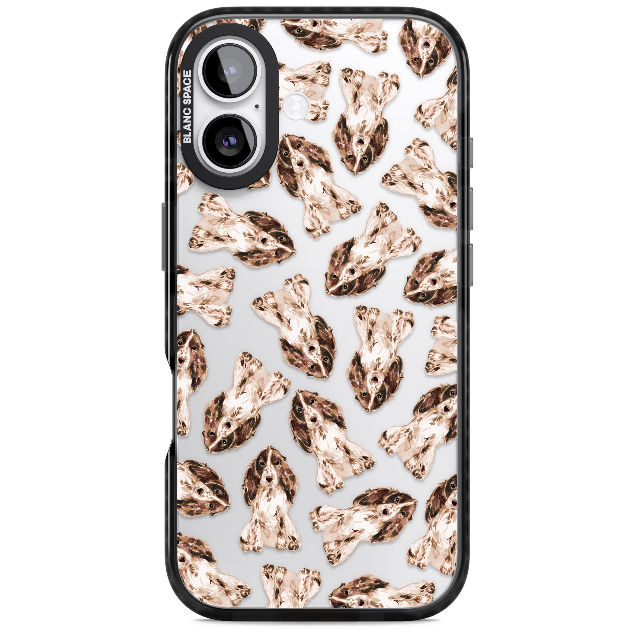Cocker Spaniel (Brown) Watercolour Dog Pattern iPhone 17 Impact Black Phone Case