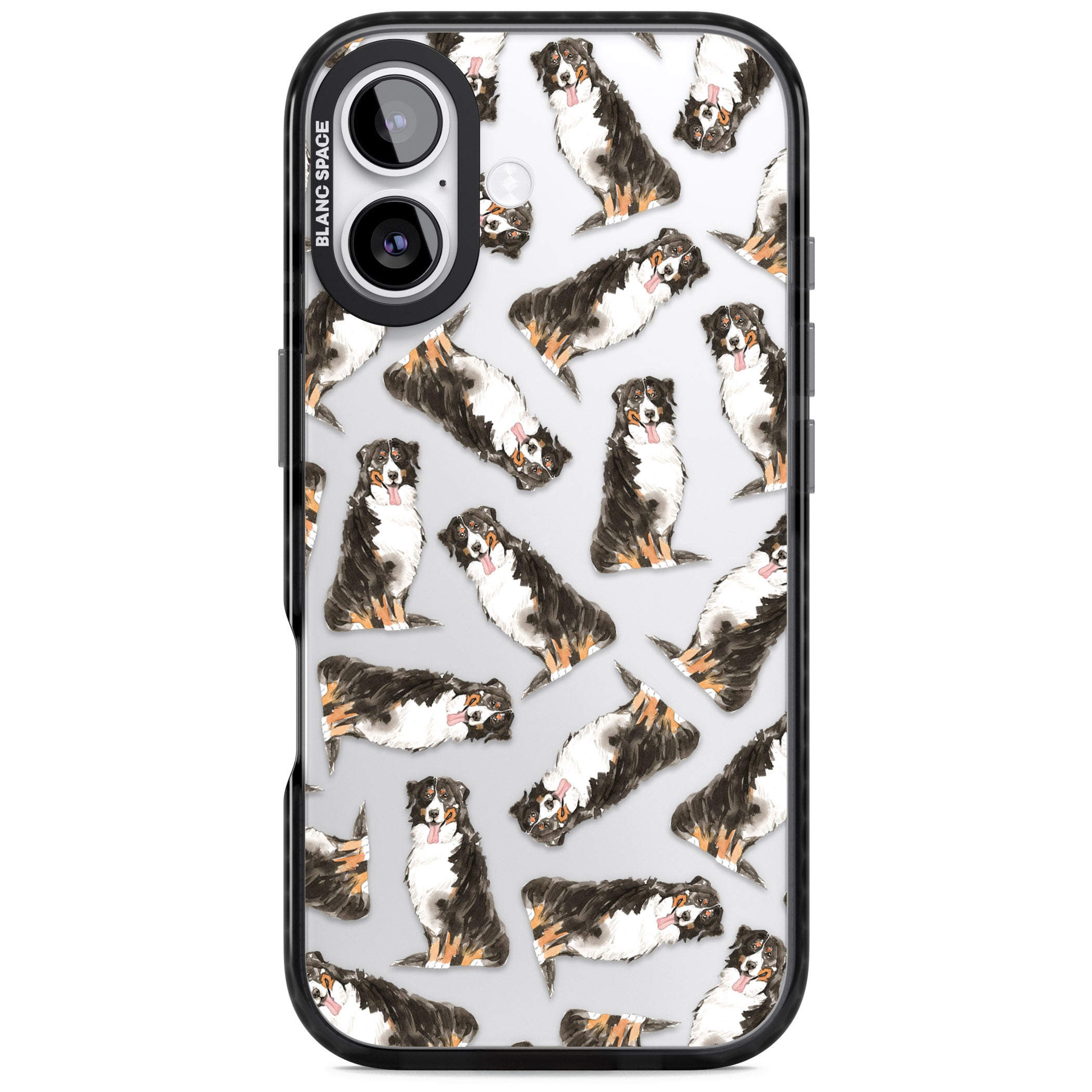 Bernese Mountain Dog Pattern iPhone 17 Impact Black Phone Case
