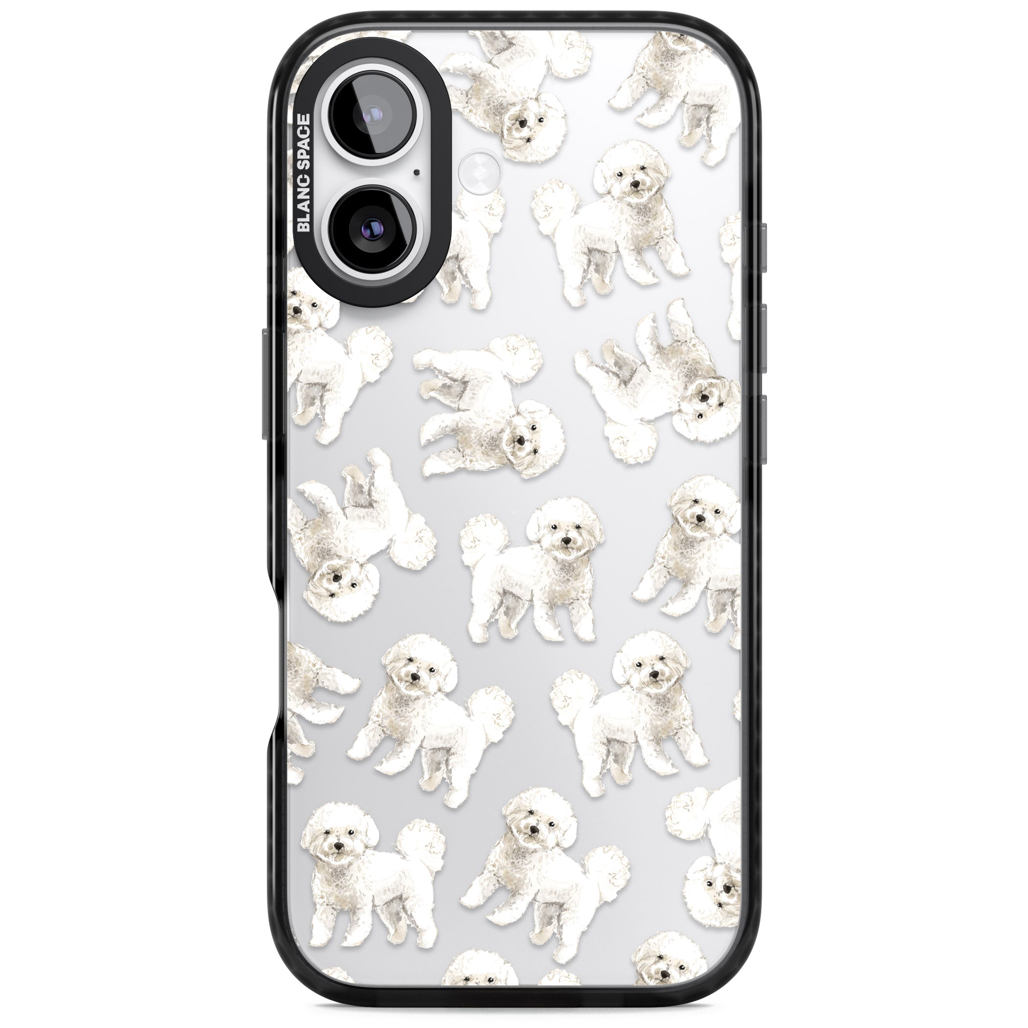 Bichon Frise Watercolor iPhone 17 Impact Black Phone Case