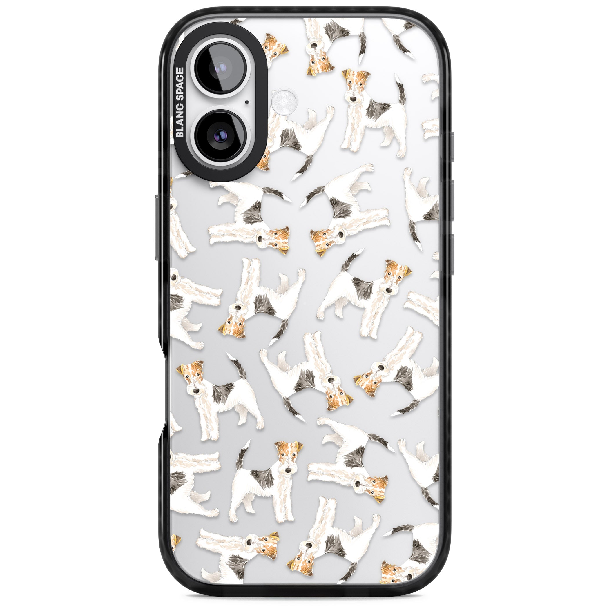 Wire Haired Fox Terrier Dog Pattern iPhone 17 Impact Black Phone Case