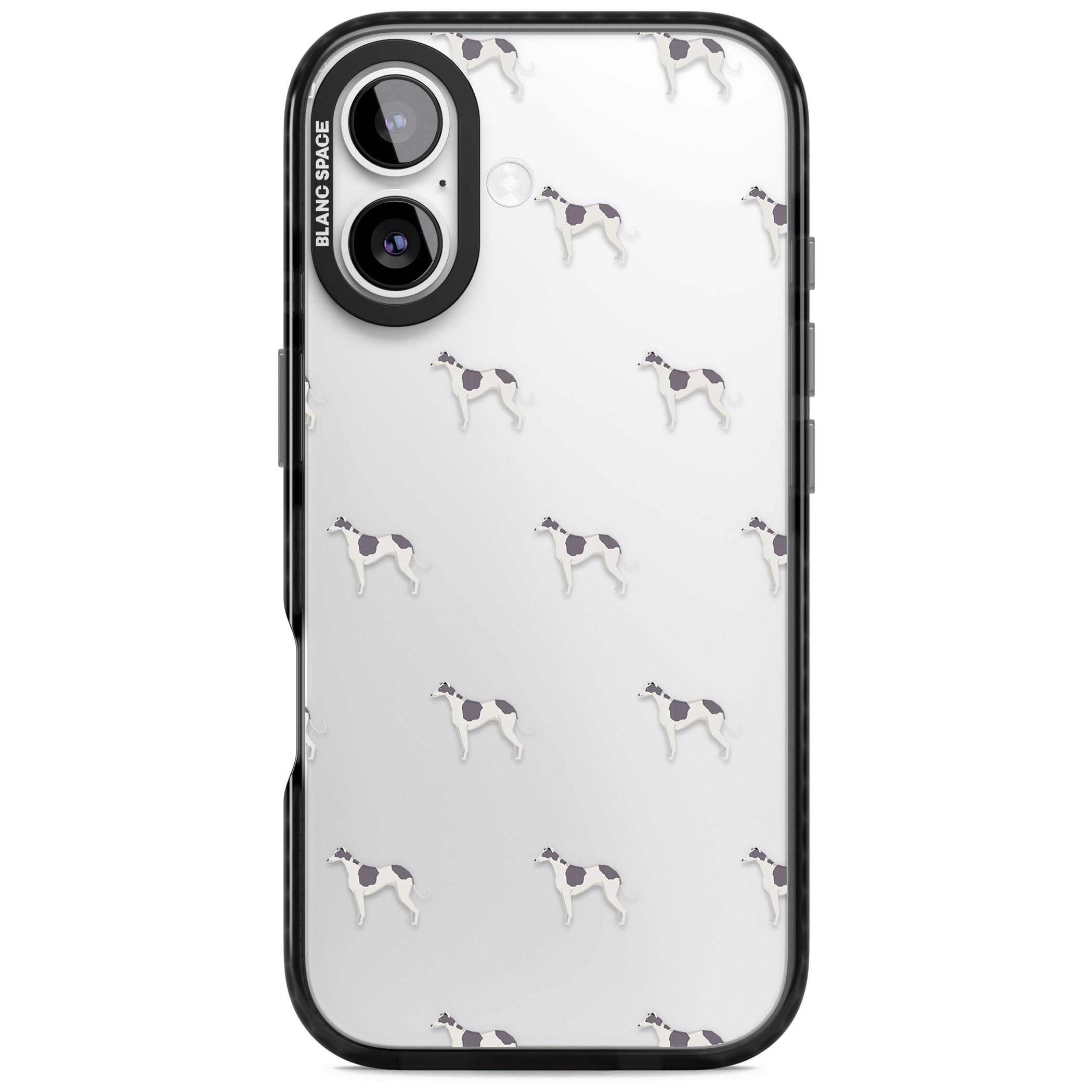 Greyhound Pattern iPhone 17 Impact Black Phone Case