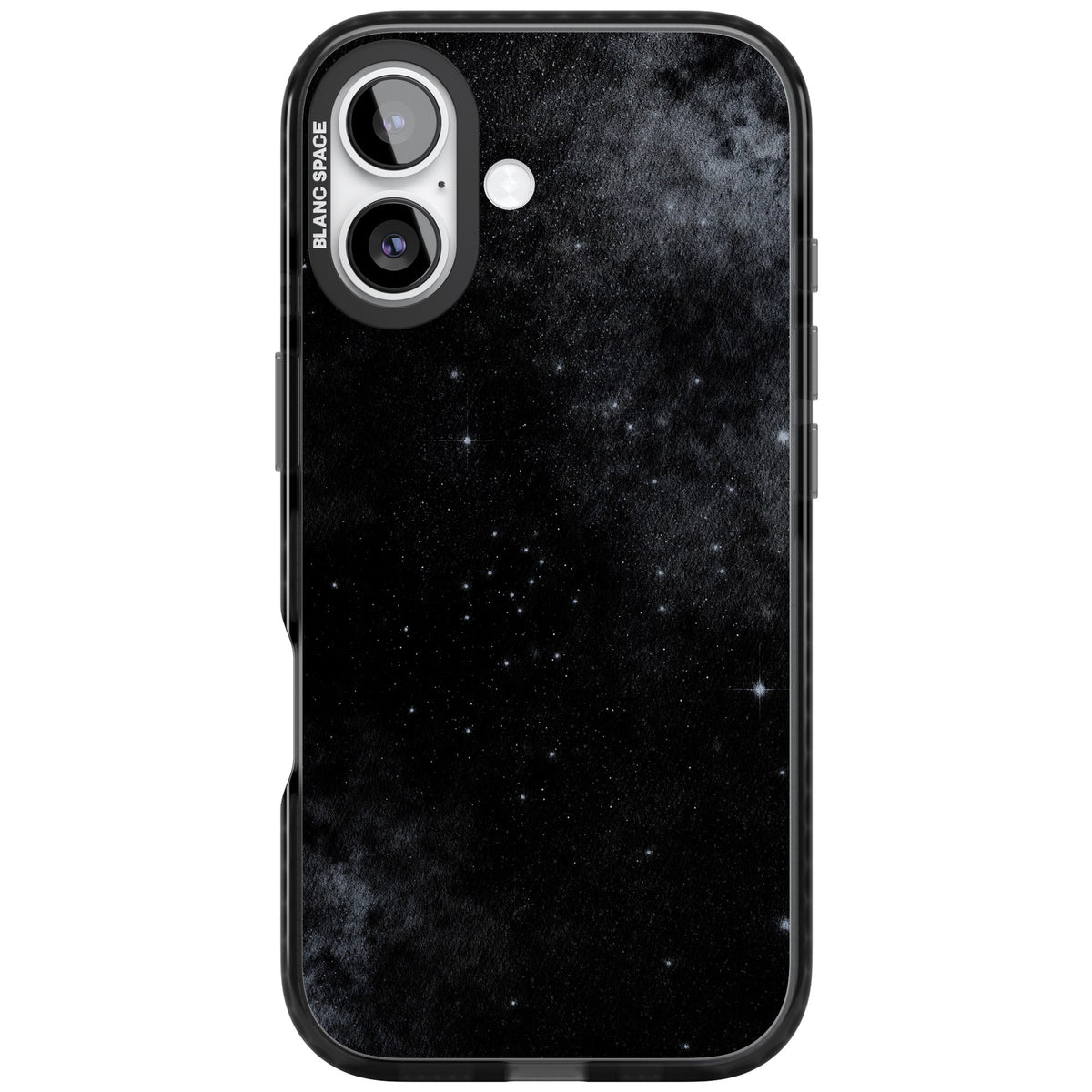 Shimmering Stars iPhone 16 / iPhone 16 Plus / iPhone 17 Impact Black Phone Case front