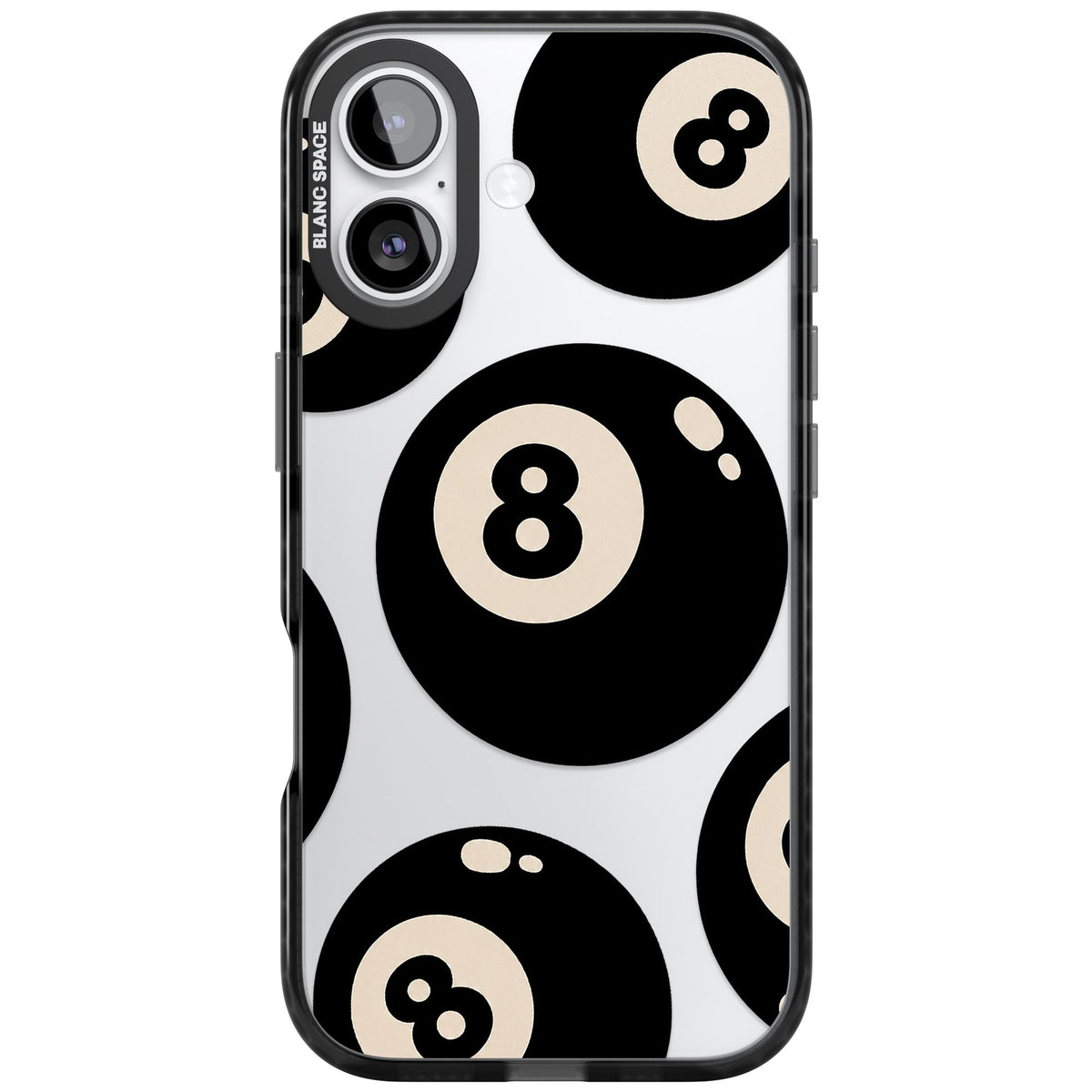Eights iPhone 16 / iPhone 16 Plus / iPhone 17 Impact Black Phone Case front