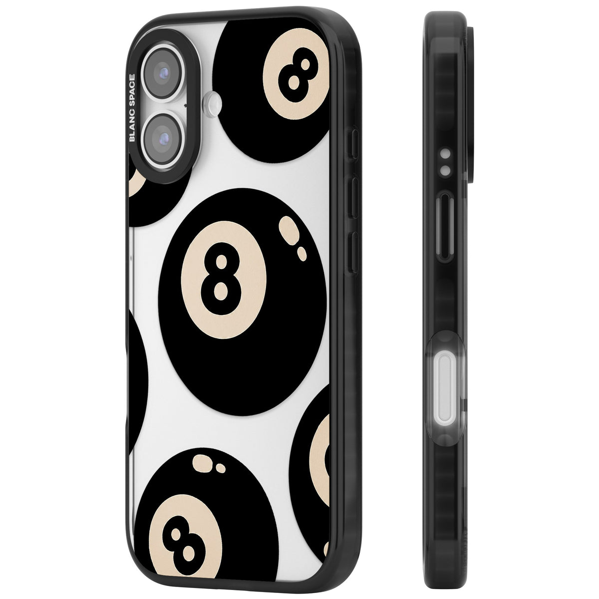 Eights iPhone 16 / iPhone 16 Plus / iPhone 17 Impact Black Phone Case side