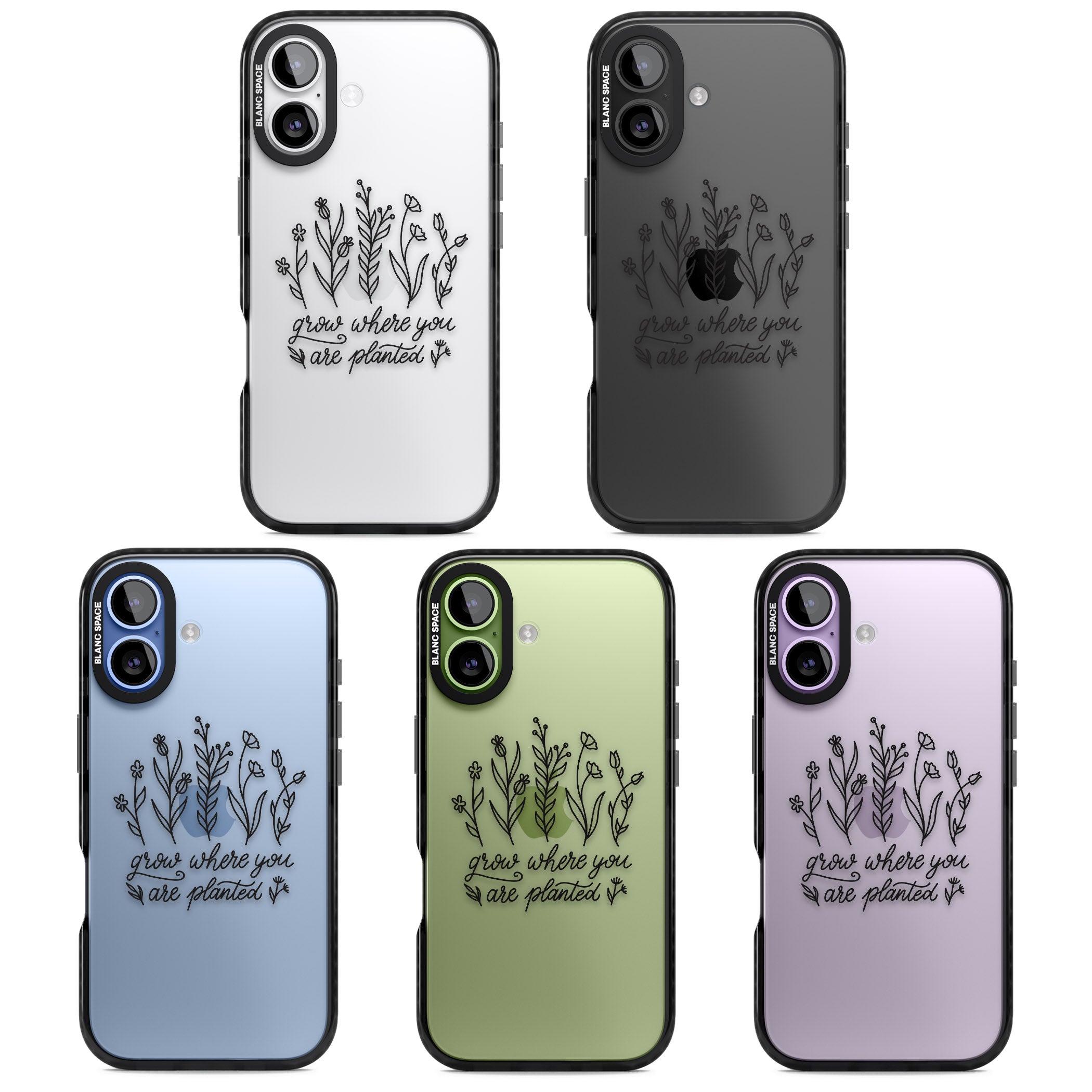 Grow Where You Are Planted iPhone 17 Impact Black Phone Case APT Impact Protection