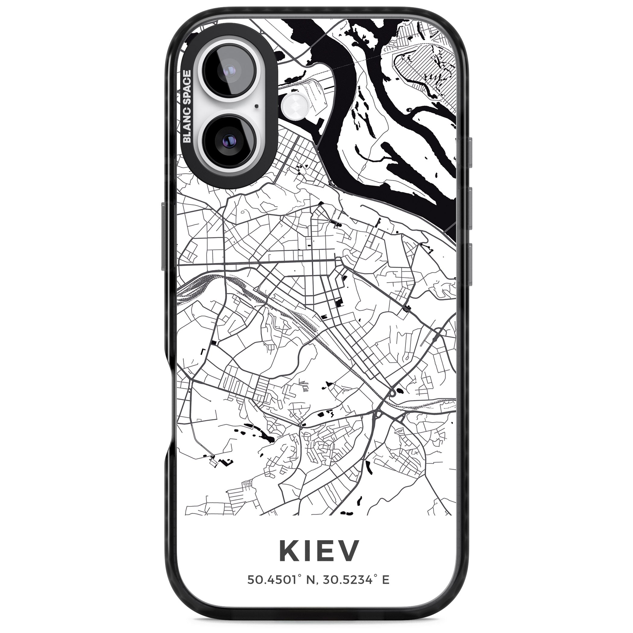 Kiev Map iPhone 17 Impact Black Phone Case