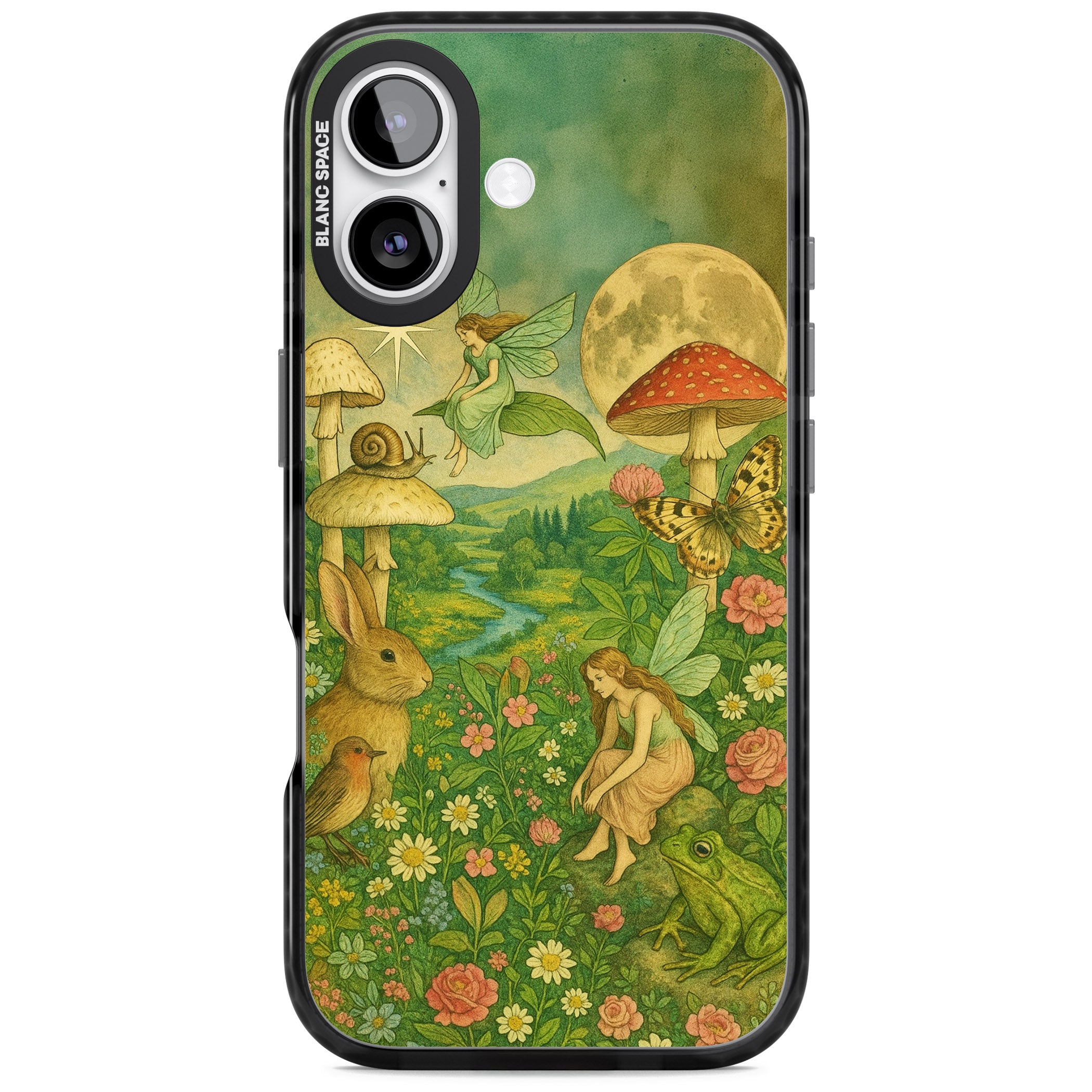 Fairies & Flowers iPhone 17 Impact Black Phone Case