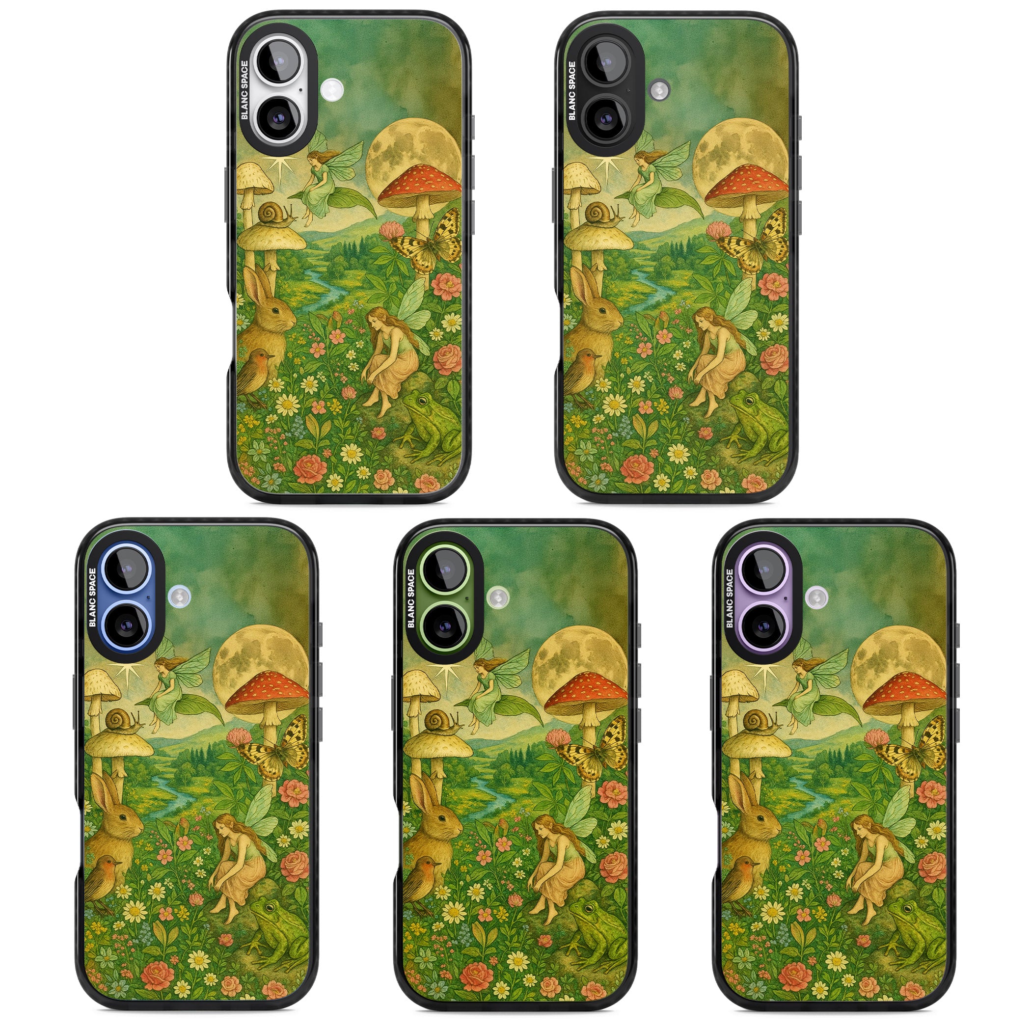 Fairies & Flowers iPhone 17 Impact Black Phone Case APT Impact Protection