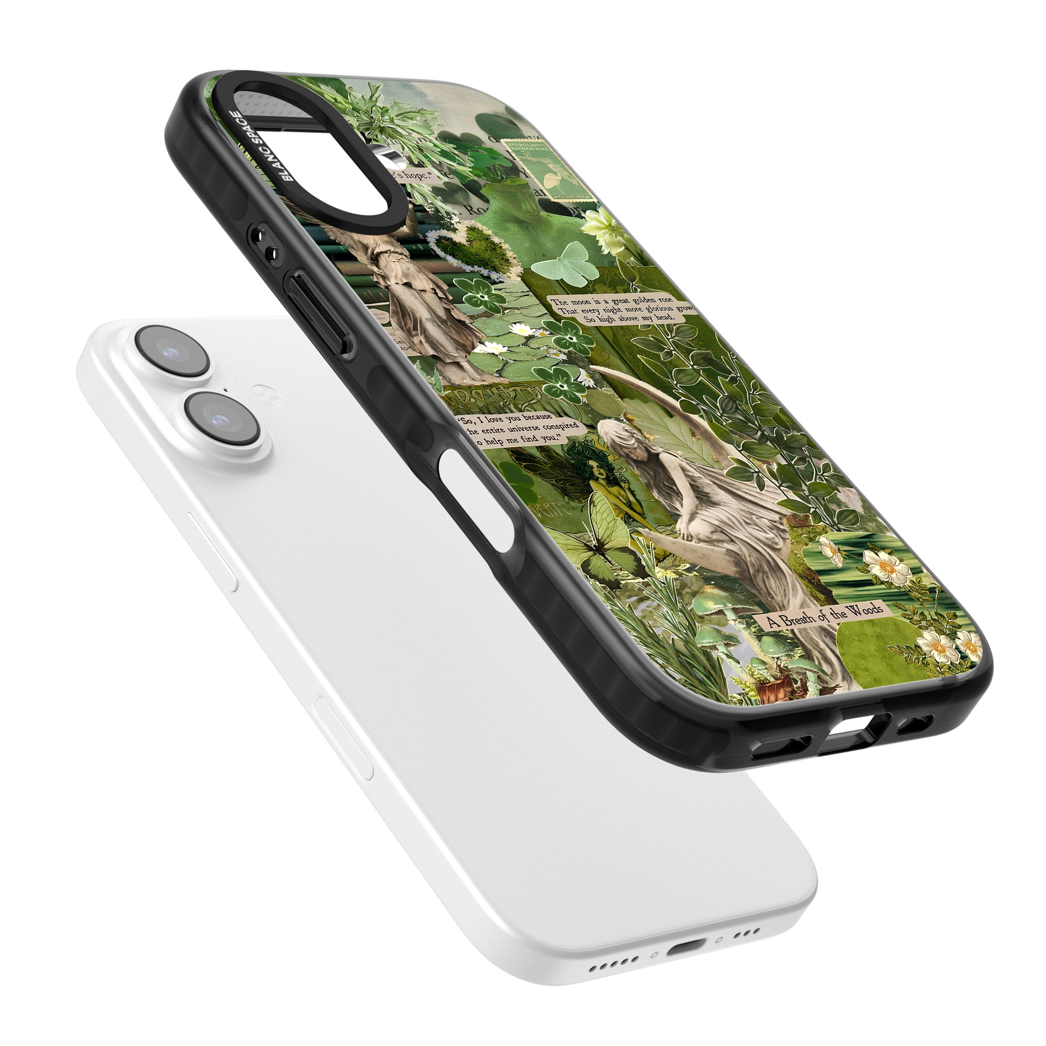 Enchanted Forest Green iPhone 17 Impact Black Phone Case Colours