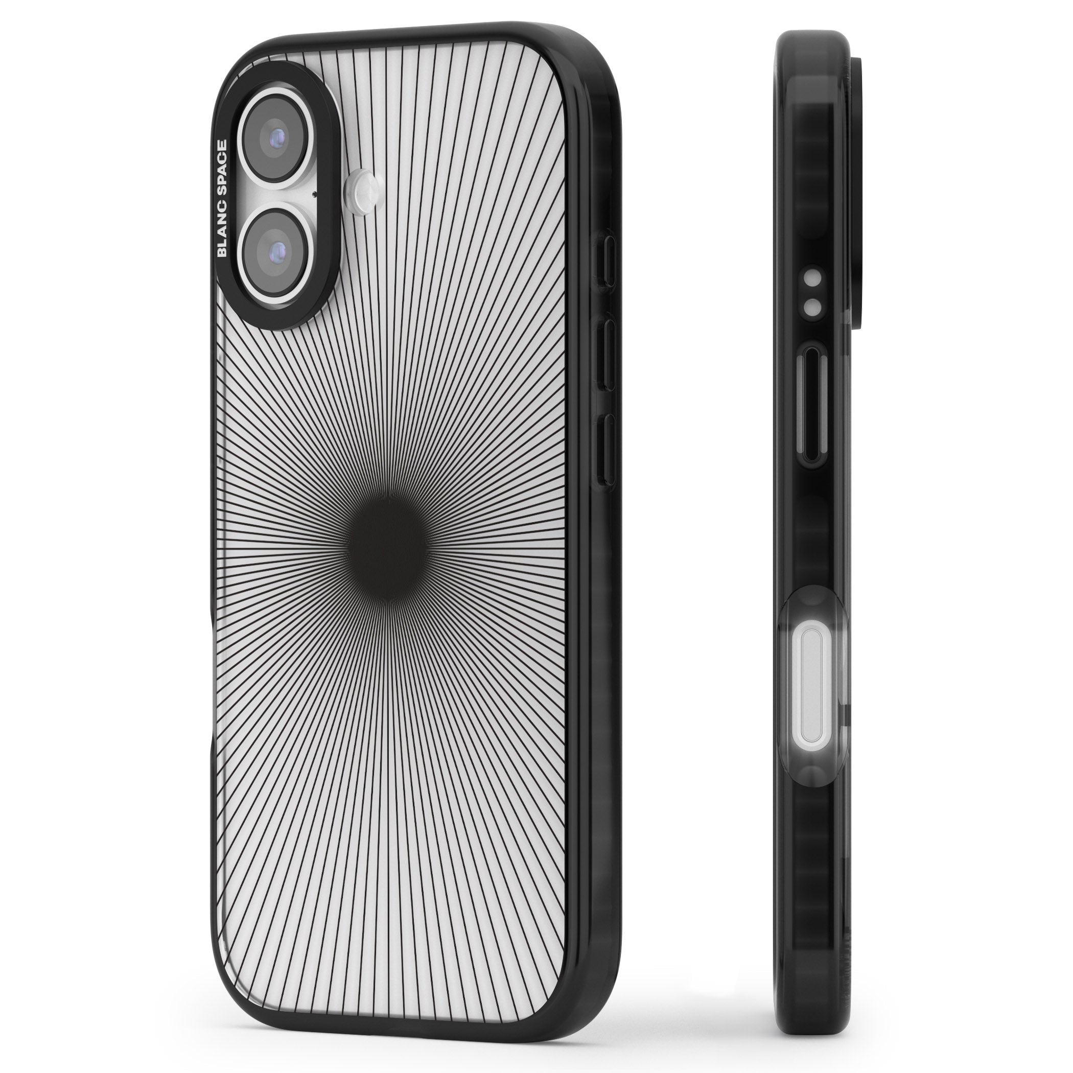 Sunburst iPhone 17 Impact Black Phone Case Side Profile
