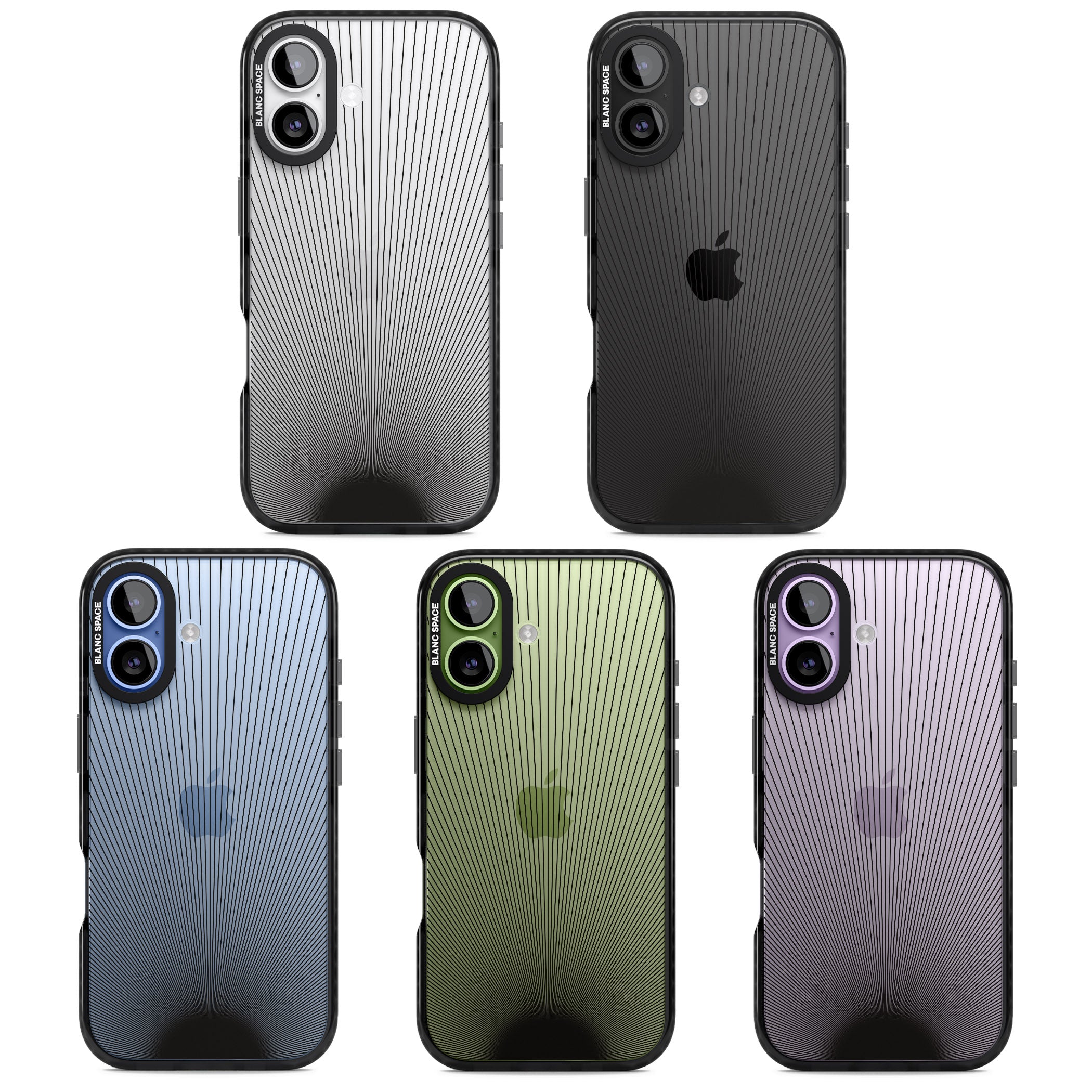 Linear Sunburst iPhone 17 Impact Black Phone Case APT Impact Protection