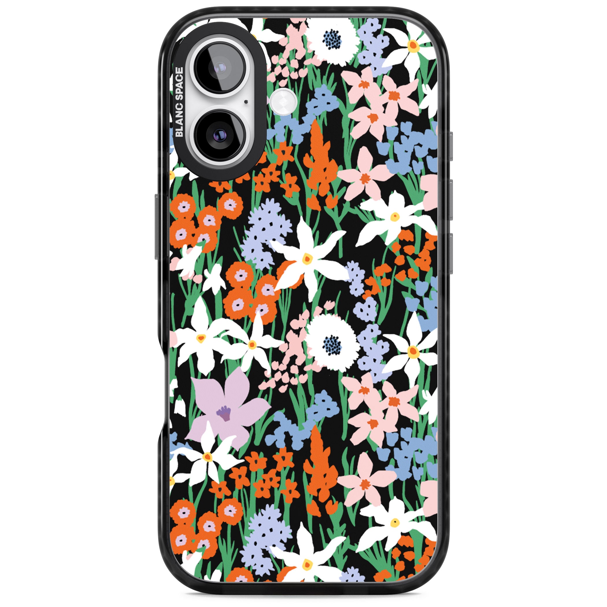 Floral Bloom Meadow Solid iPhone 17 Impact Black Phone Case