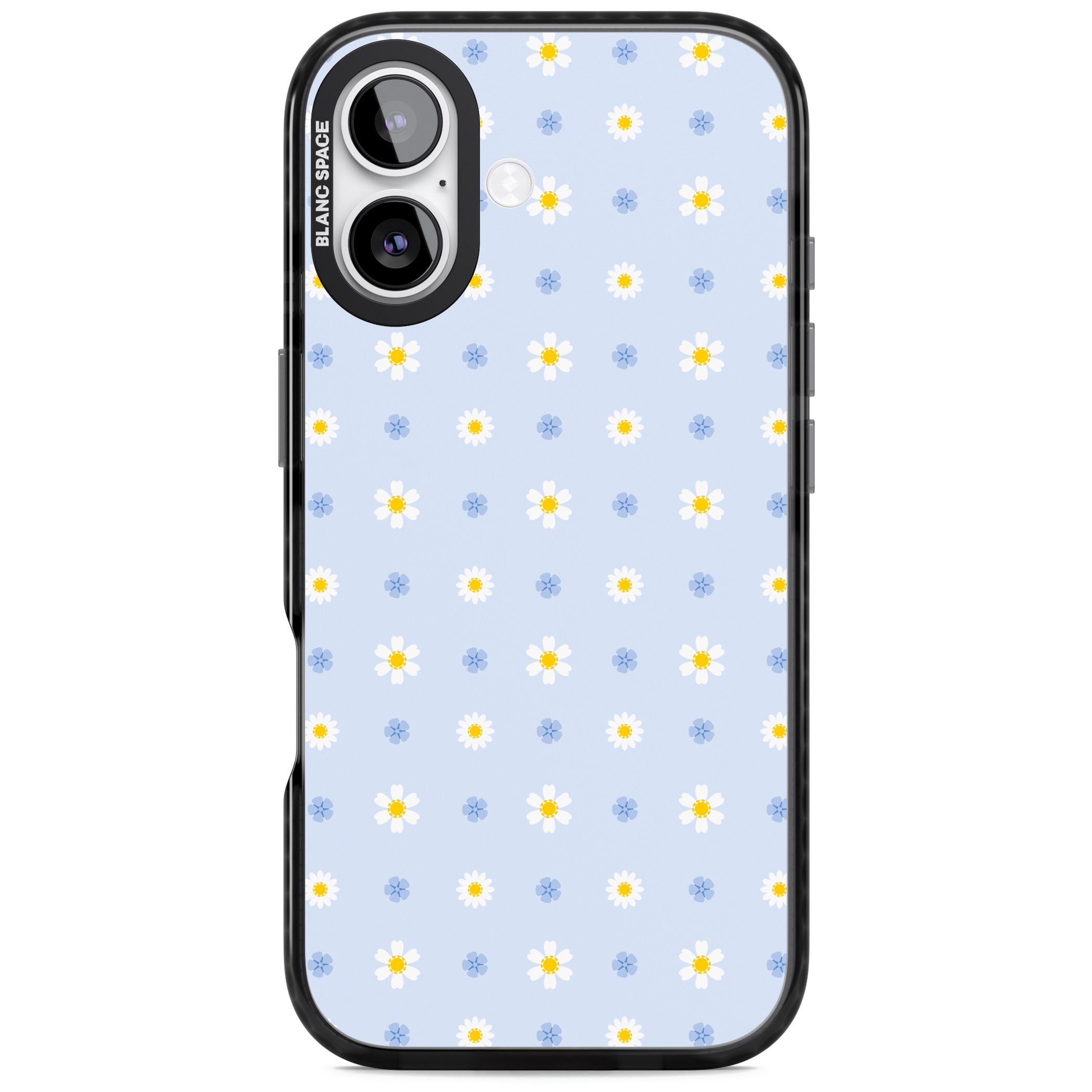Pale Blue Daisies iPhone 17 Impact Black Phone Case