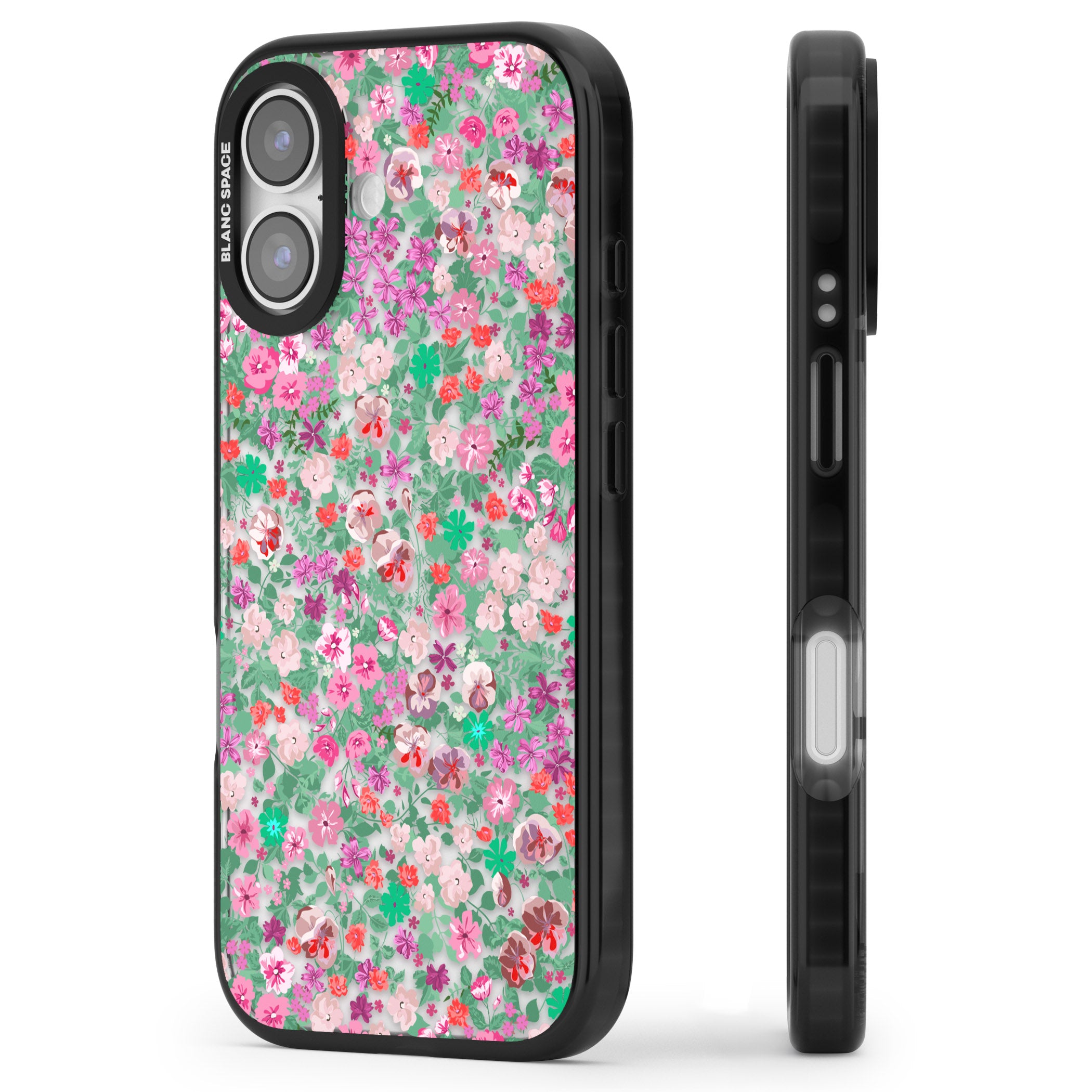 Florentine Meadow iPhone 17 Impact Black Phone Case Side Profile