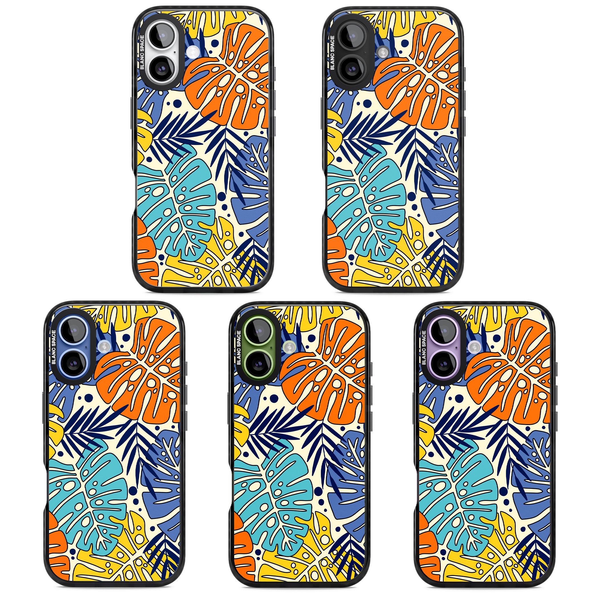 Beach Leaves iPhone 17 Impact Black Phone Case APT Impact Protection