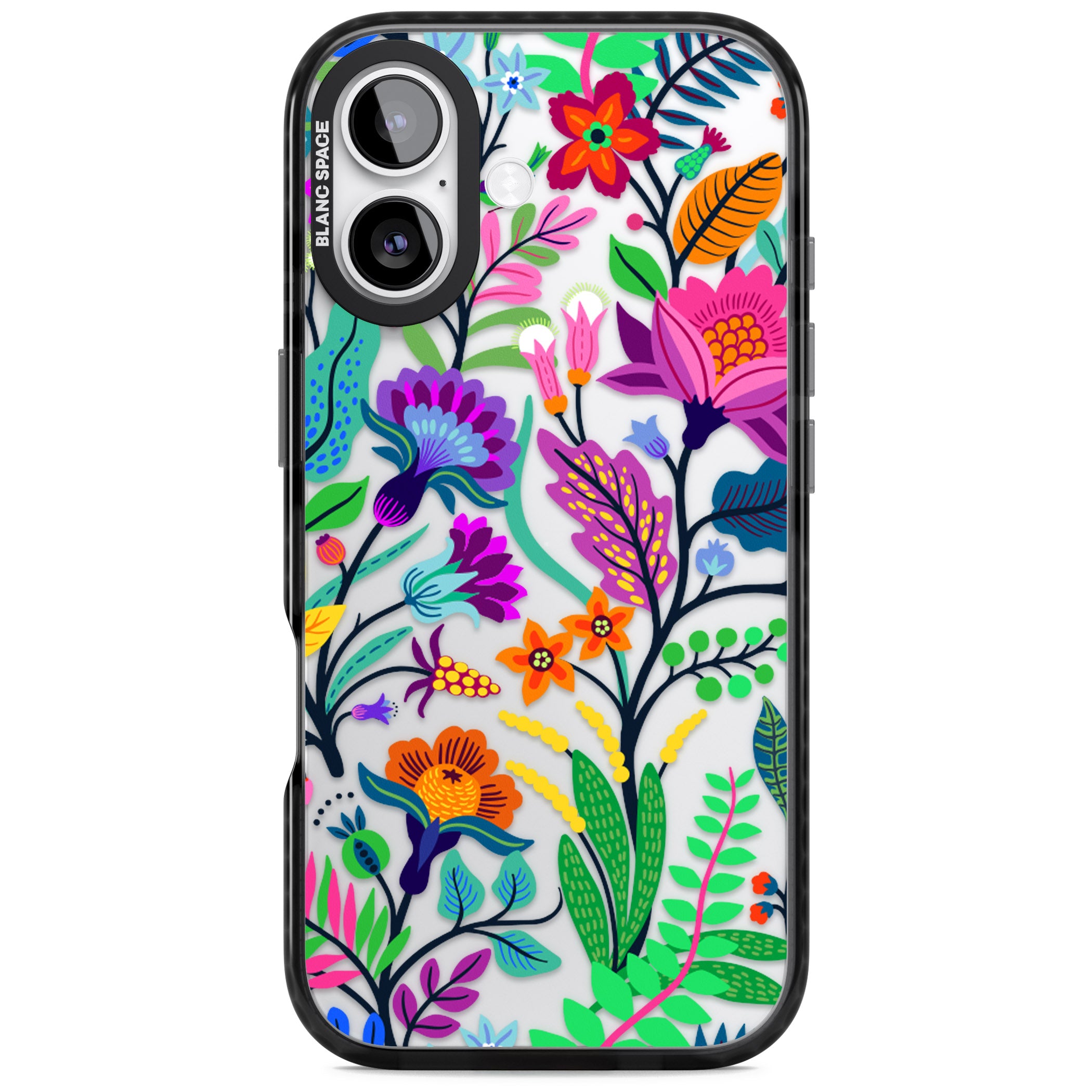 Floral Vibe iPhone 17 Impact Black Phone Case