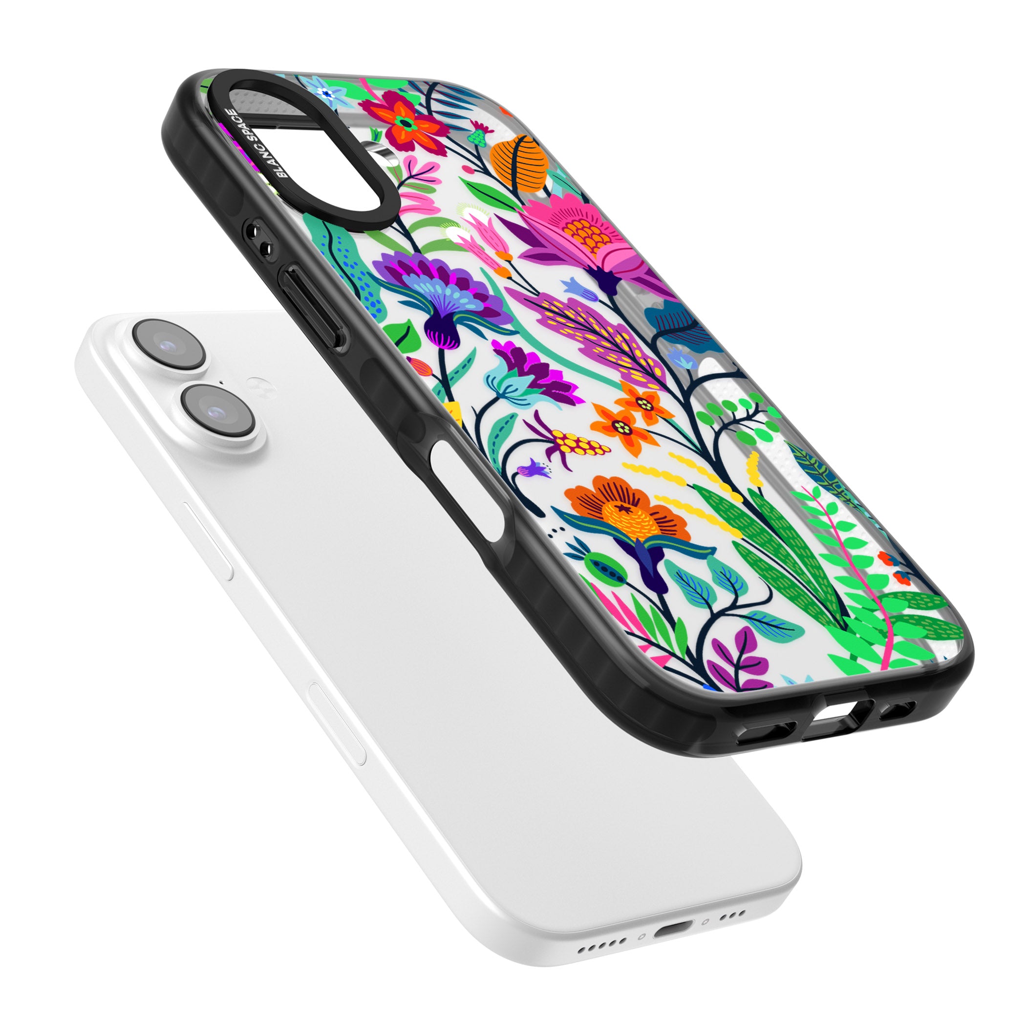 Floral Vibe iPhone 17 Impact Black Phone Case Colours