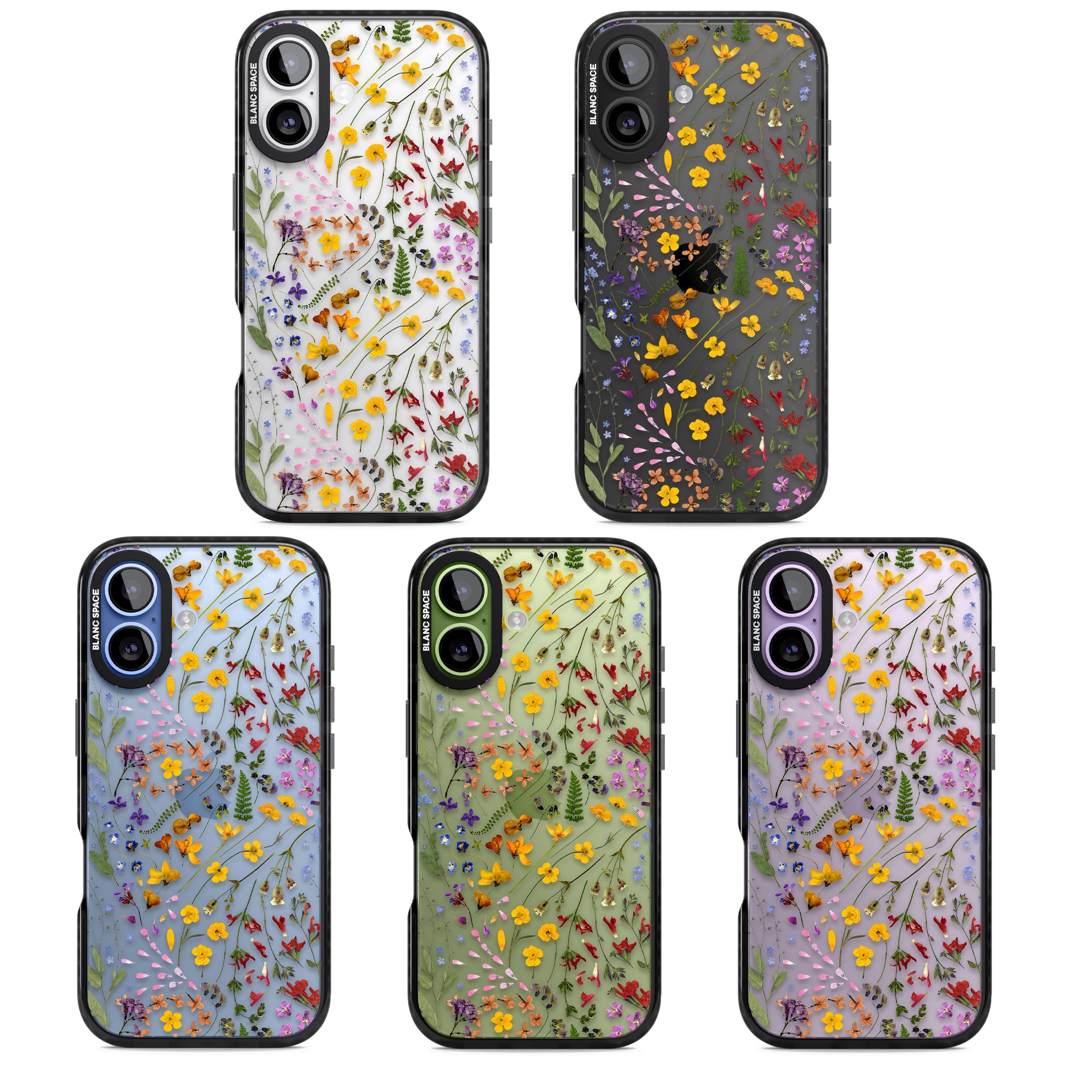 Wildflower iPhone 17 Impact Black Phone Case APT Impact Protection