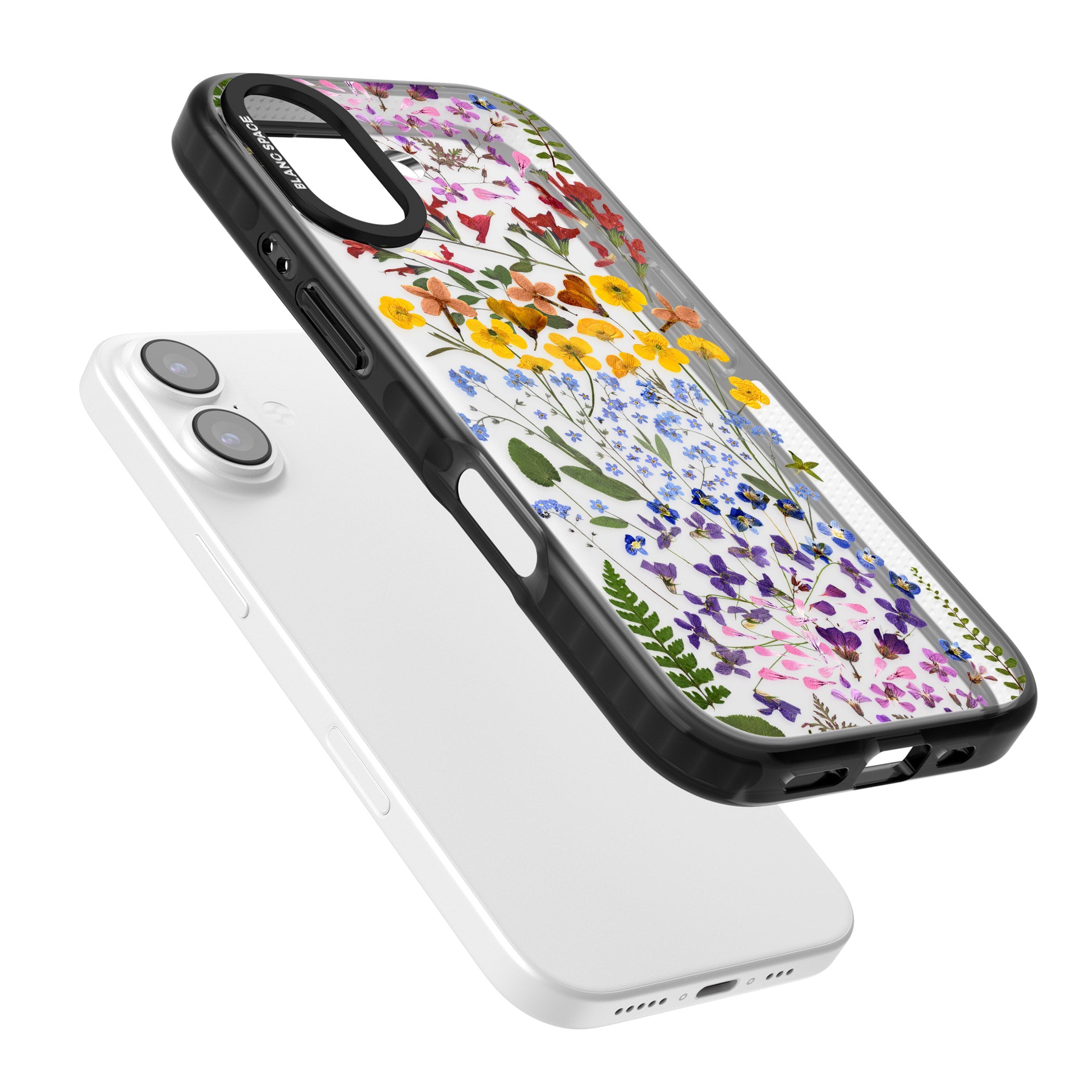 Pressed Wildflower Stripe iPhone 17 Impact Black Phone Case Colours
