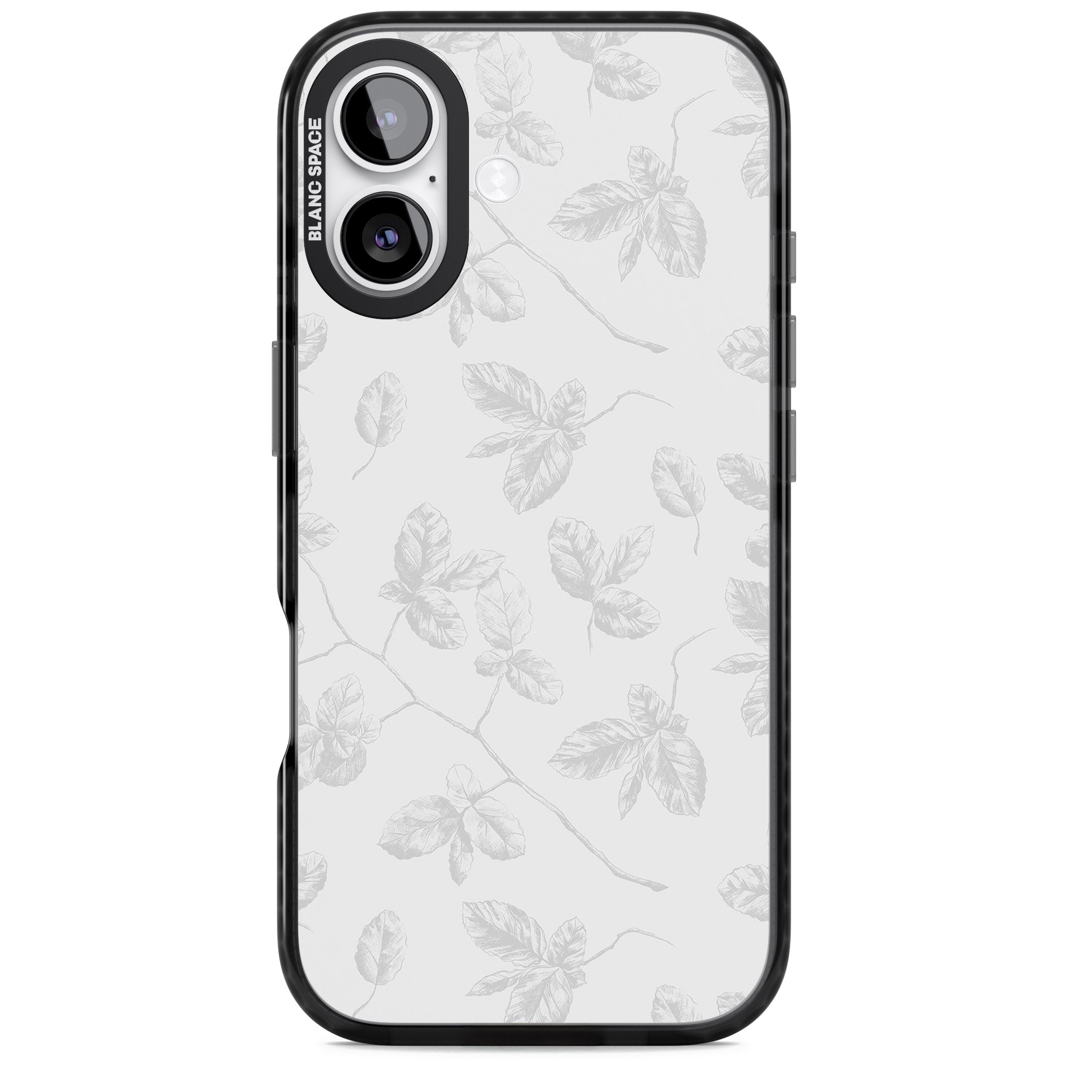 Grey Vine Botanical iPhone 17 Impact Black Phone Case