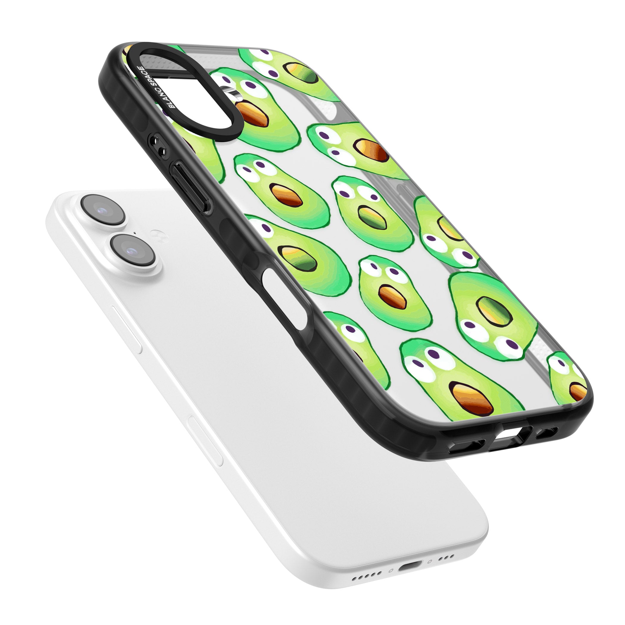 Shocked Avocados iPhone 17 Impact Black Phone Case Colours