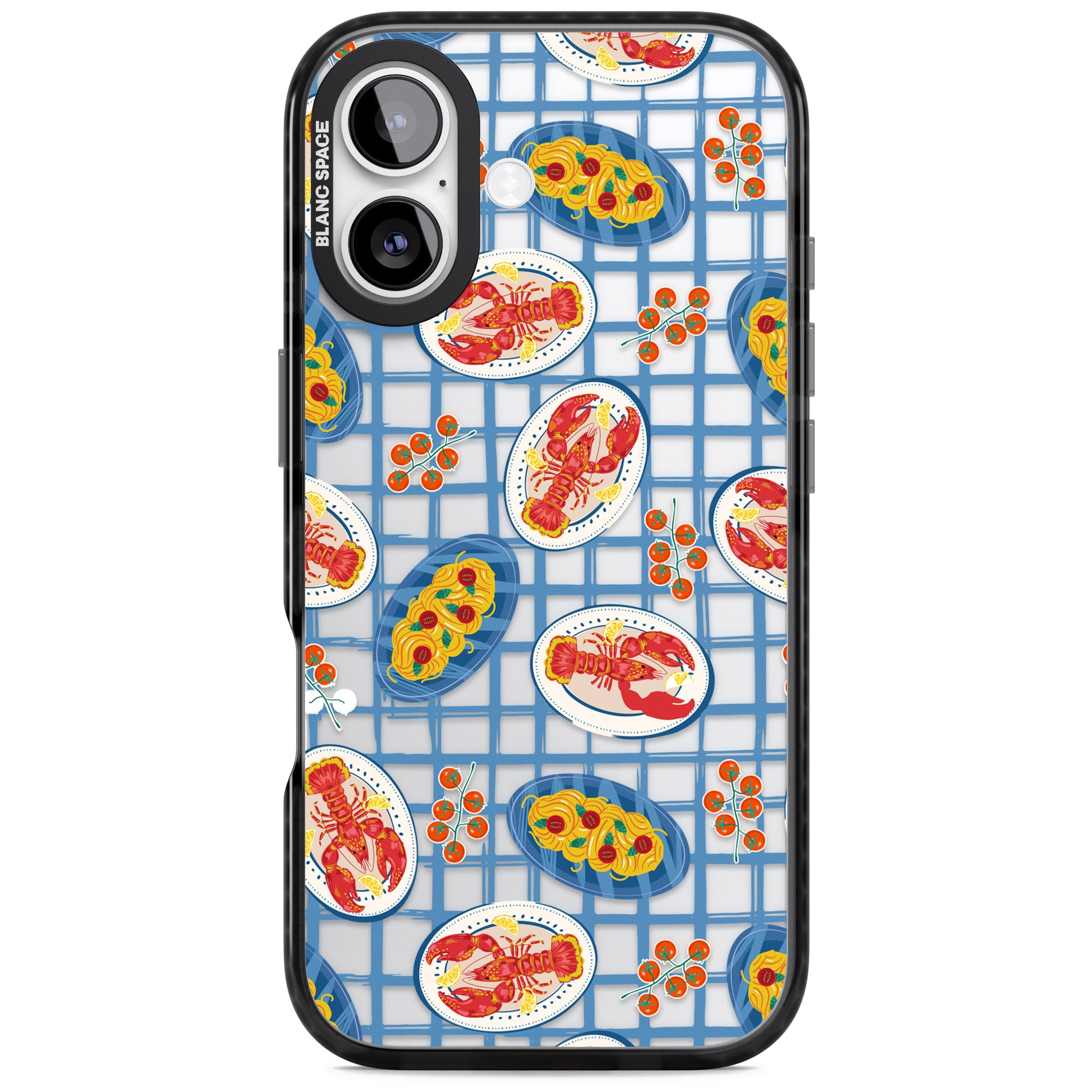 Lobster & Pasta Picnic iPhone 17 Impact Black Phone Case