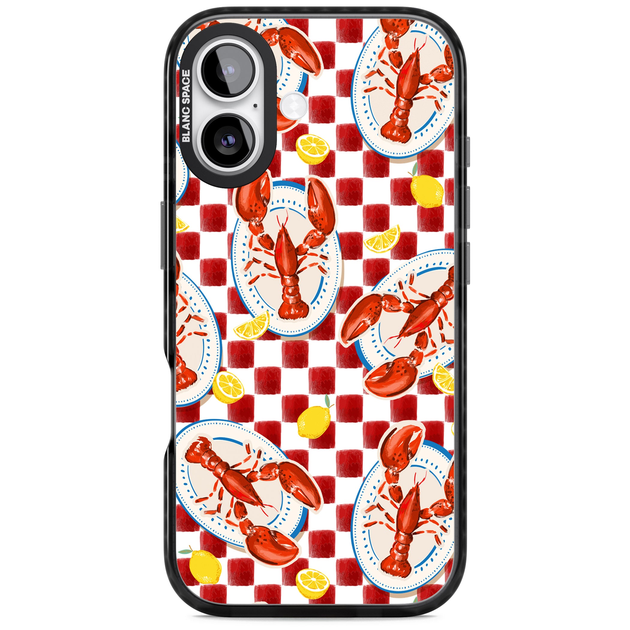 Red Lobster Checkered iPhone 17 Impact Black Phone Case