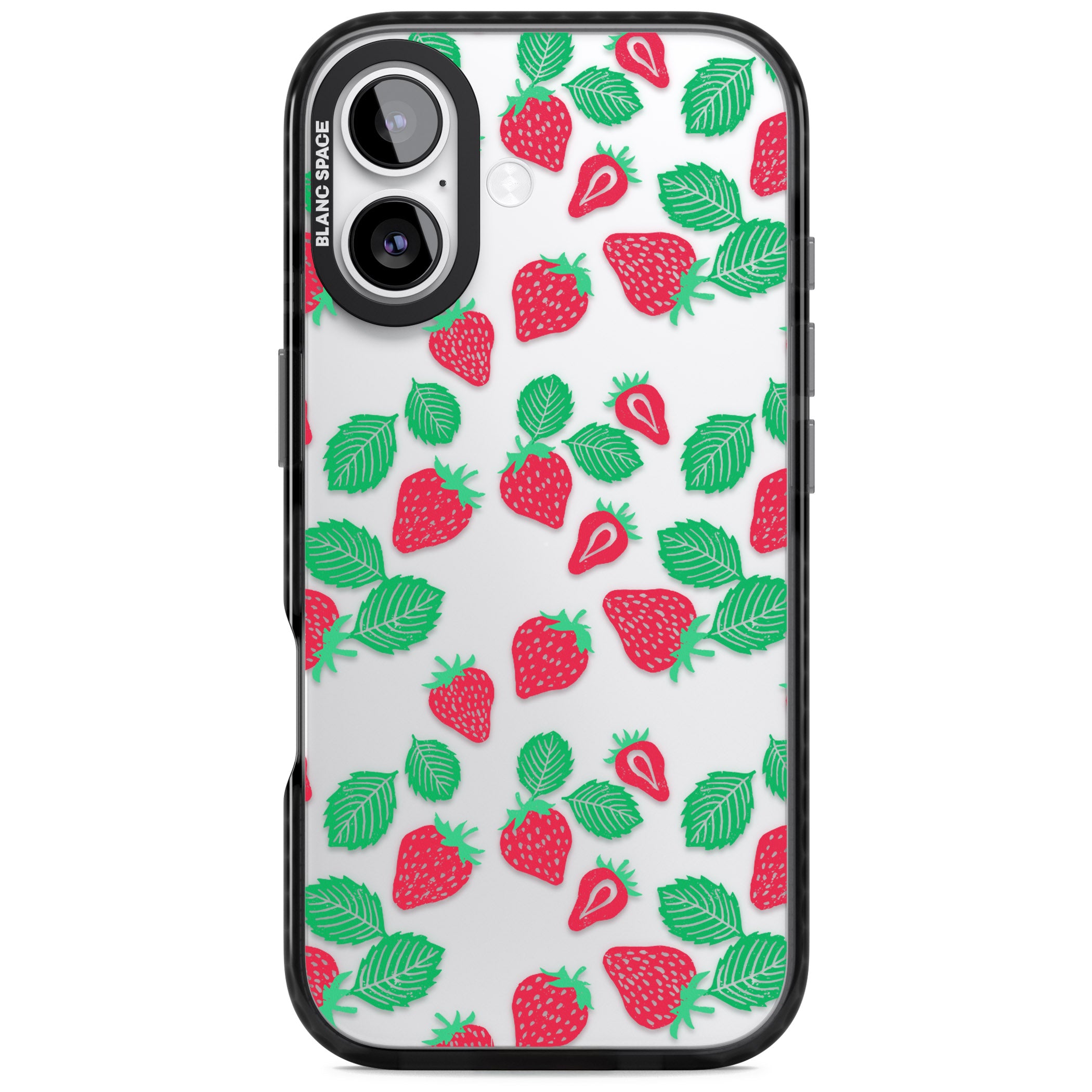 Strawberry Delight iPhone 17 Impact Black Phone Case