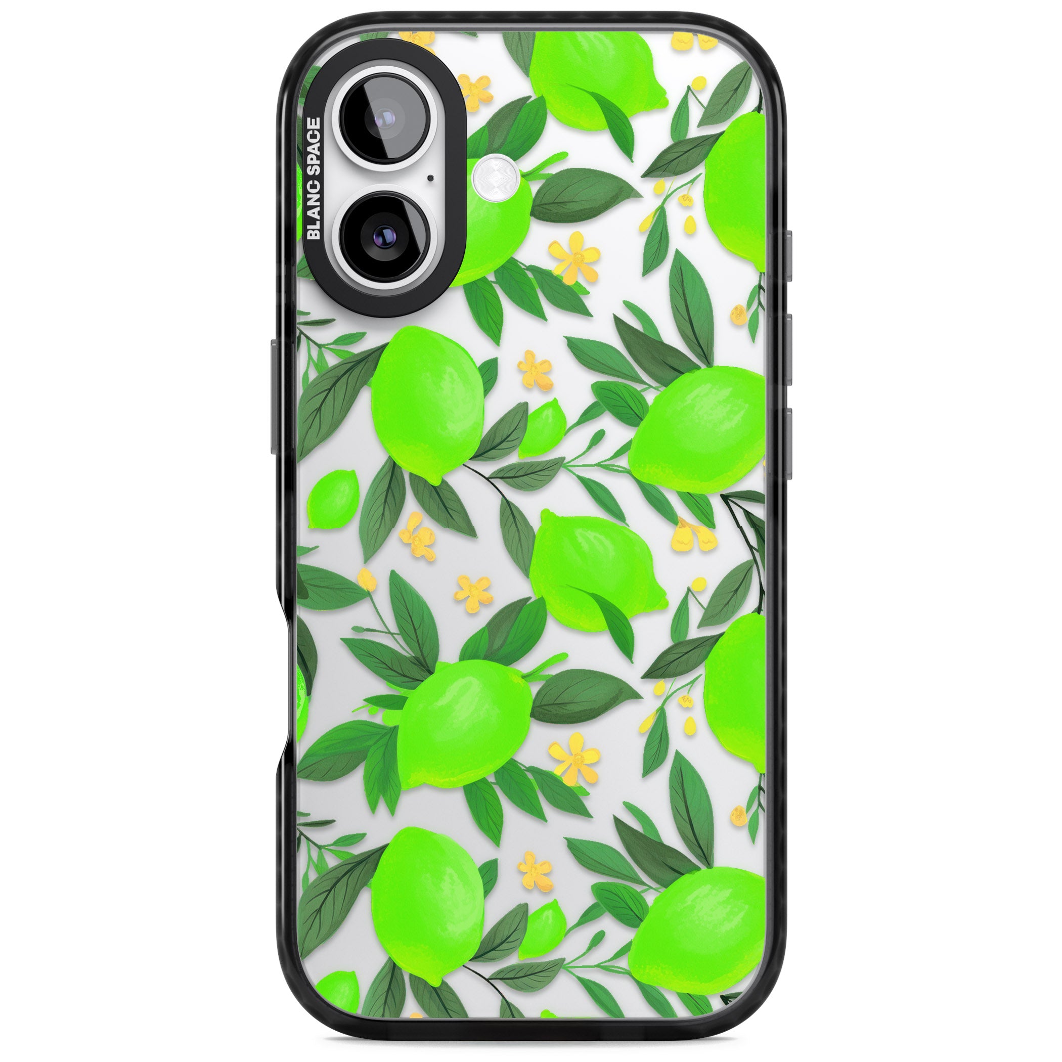 Lime Pattern iPhone 17 Impact Black Phone Case