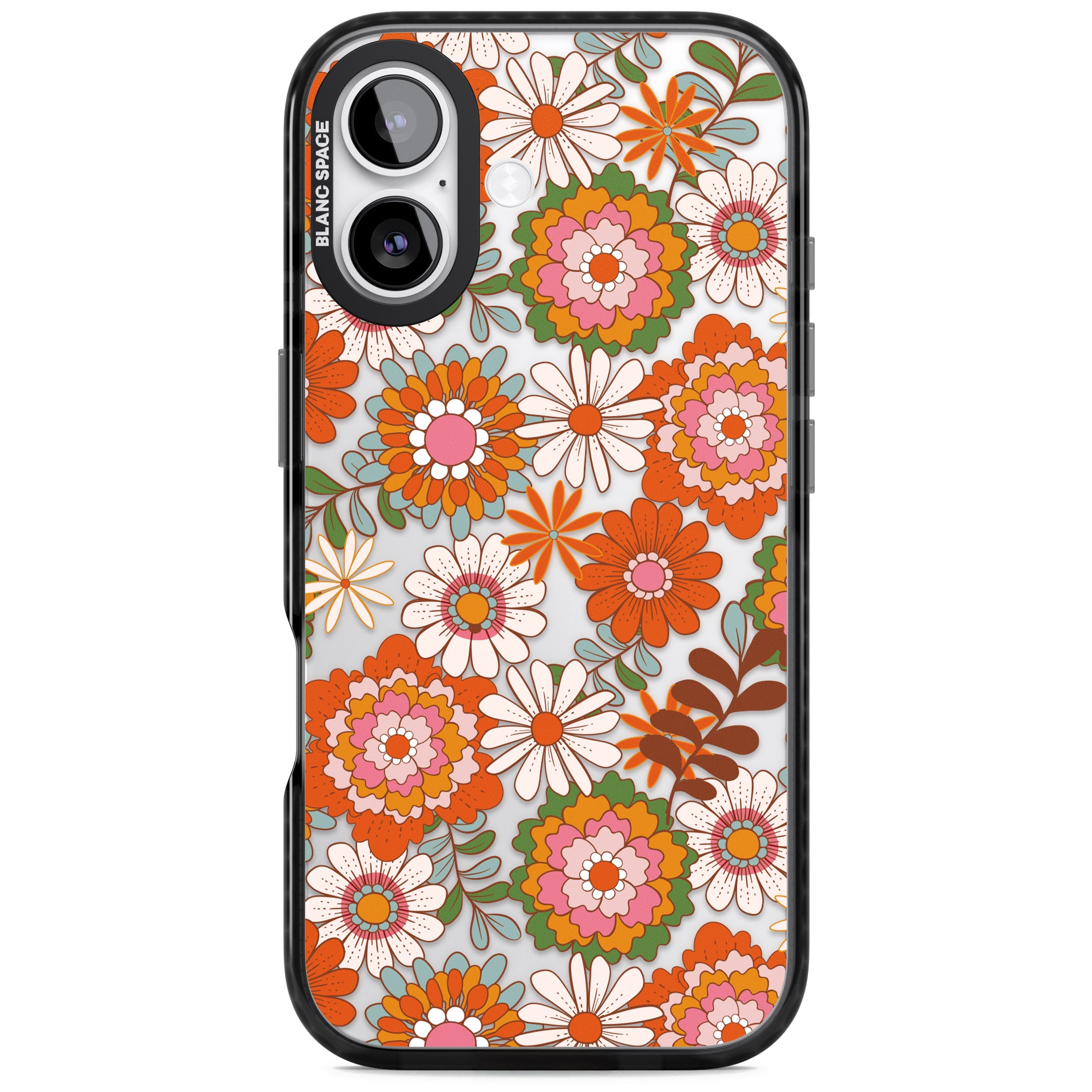 Seventies Bloom iPhone 17 Impact Black Phone Case