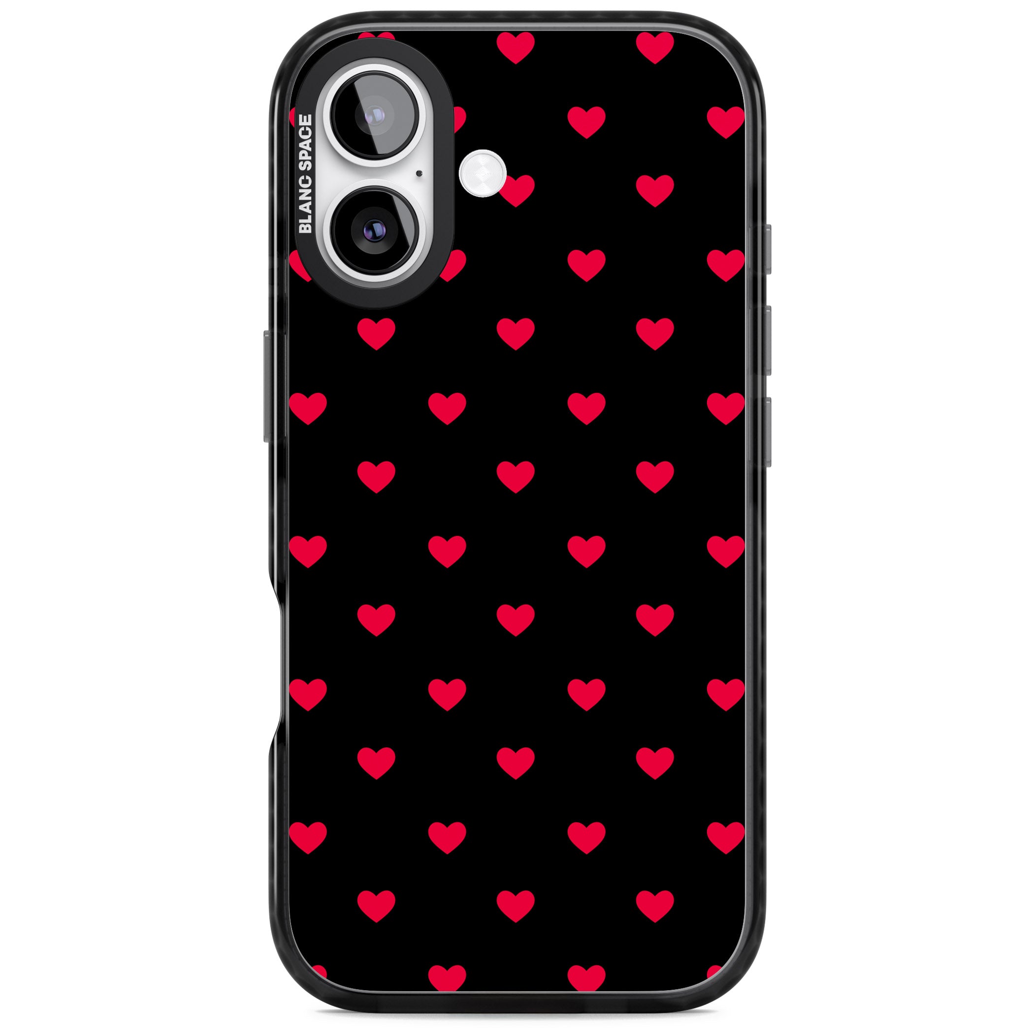 Small Heart Pattern: Red & iPhone 17 Impact Black Phone Case
