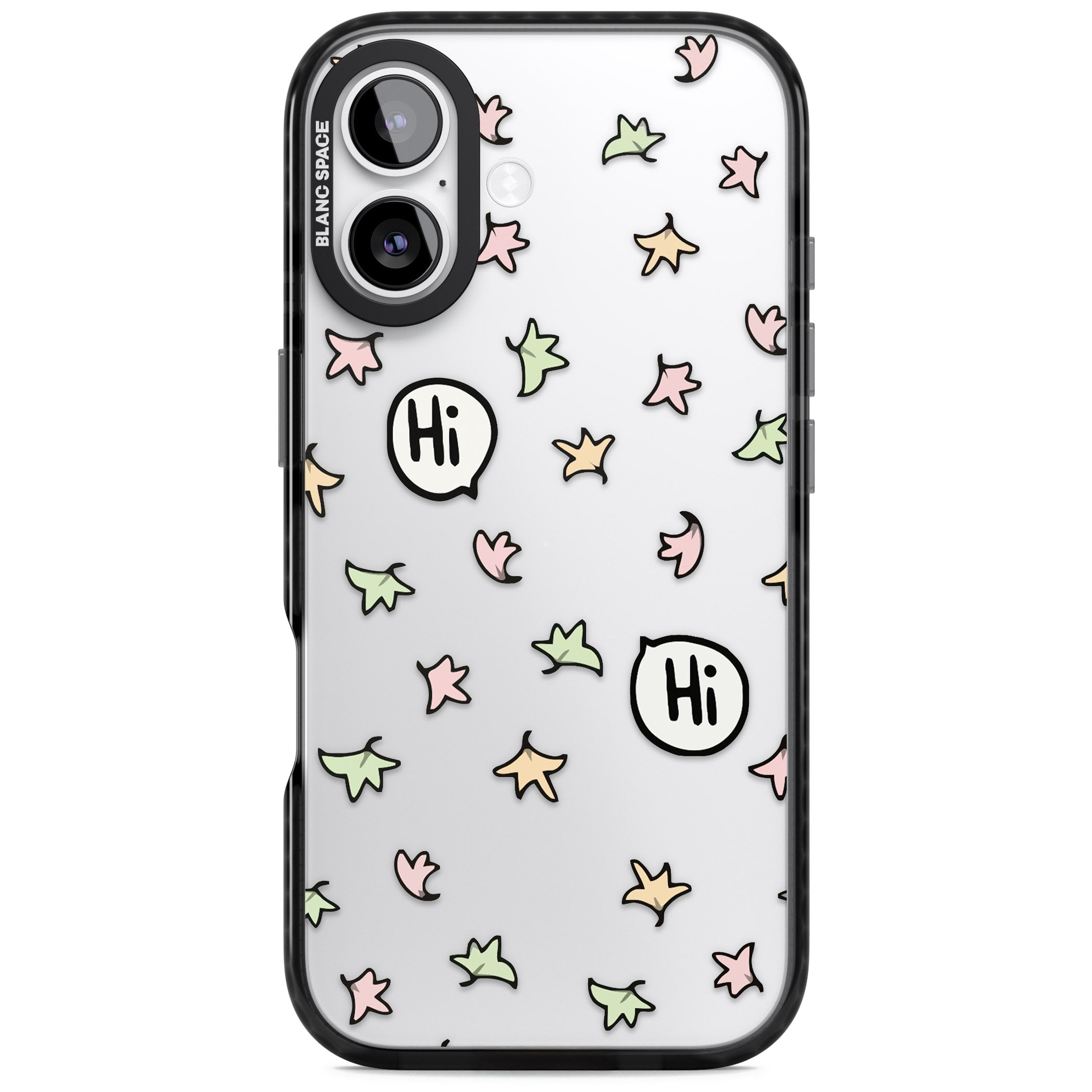 Heartstopper Leaves Pattern iPhone 17 Impact Black Phone Case