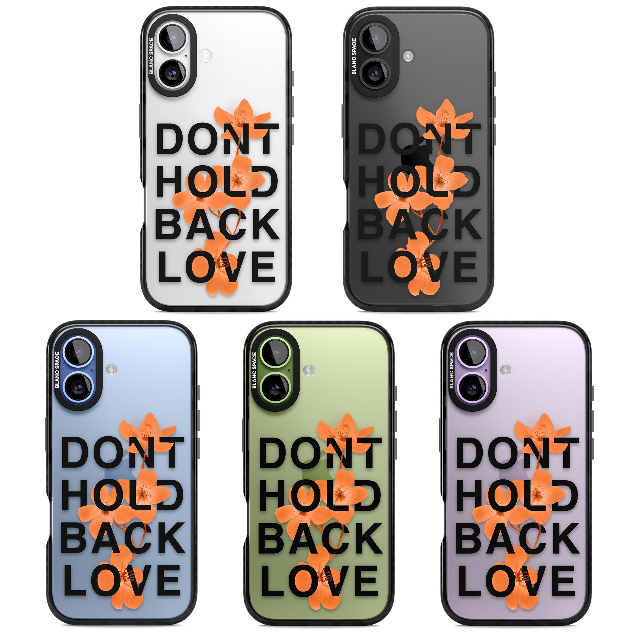 Don'T Hold Back Love Orange & Black iPhone 17 Impact Black Phone Case APT Impact Protection