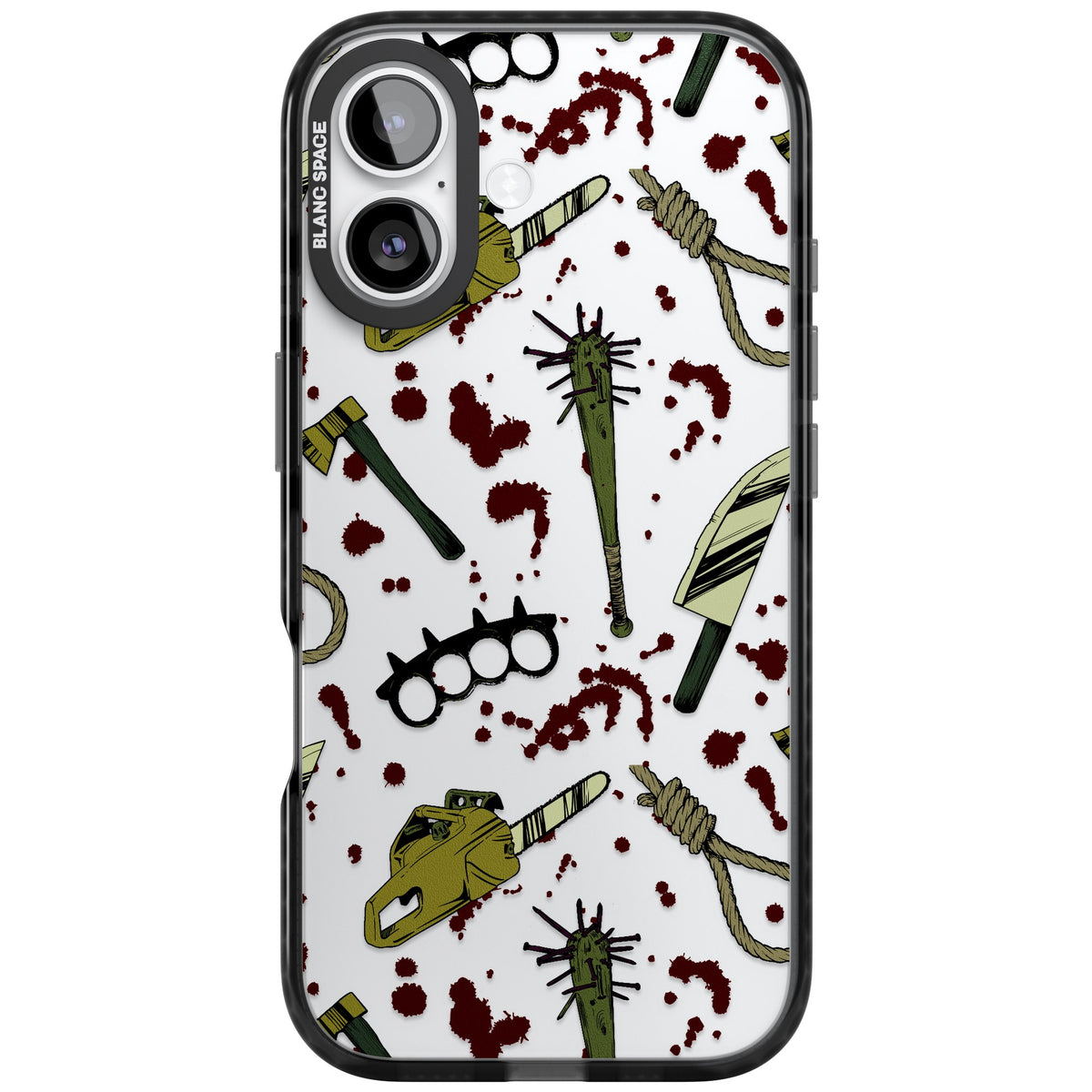 Movie Massacre iPhone 16 / iPhone 16 Plus / iPhone 17 Impact Black Phone Case front