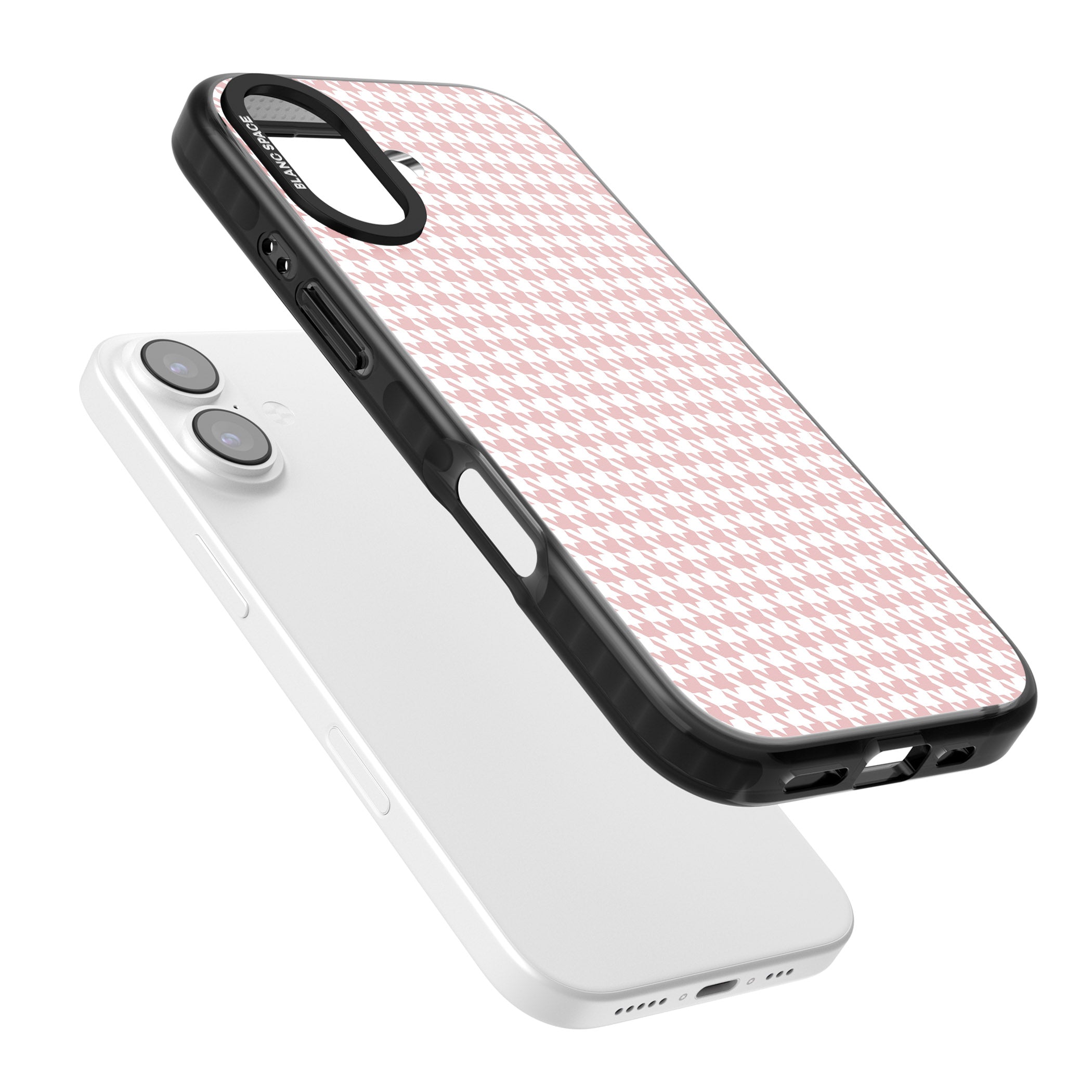 Pink Houndstooth Pattern iPhone 17 Impact Black Phone Case Colours
