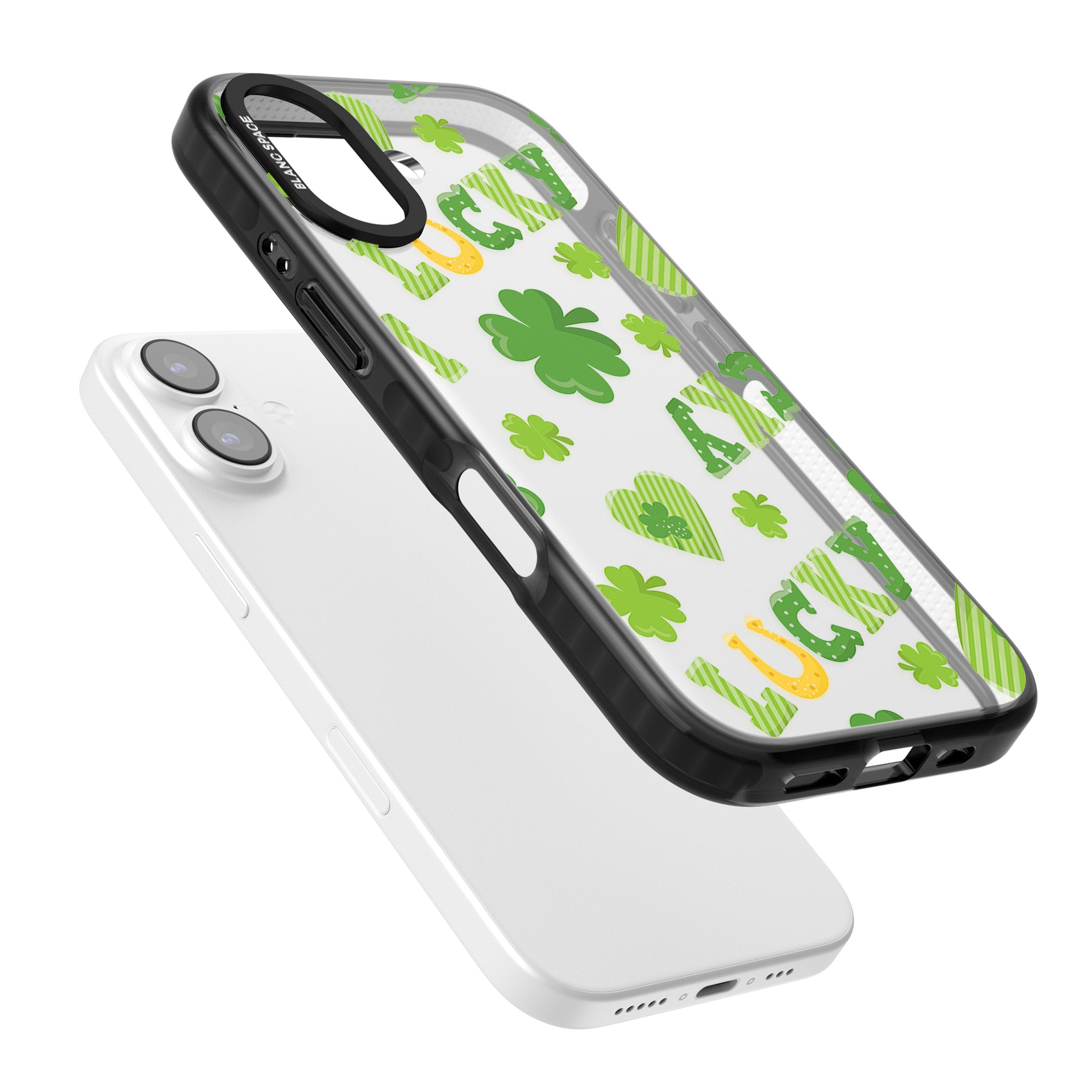 Lucky Irish Clover iPhone 17 Impact Black Phone Case Colours